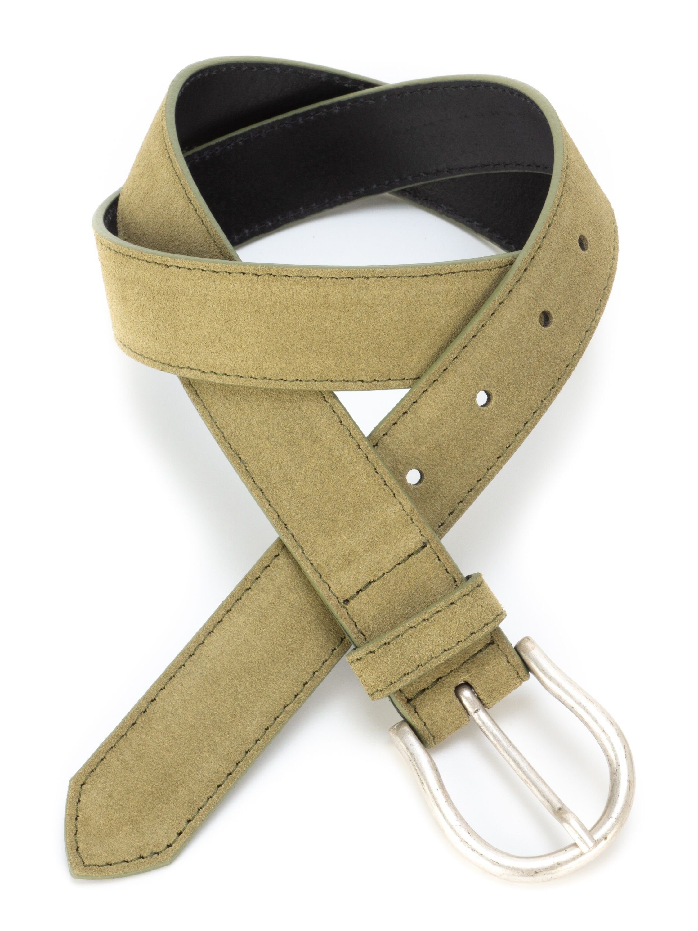BA98-Cologne Ledergürtel aus weichem Velour-Leder günstig online kaufen