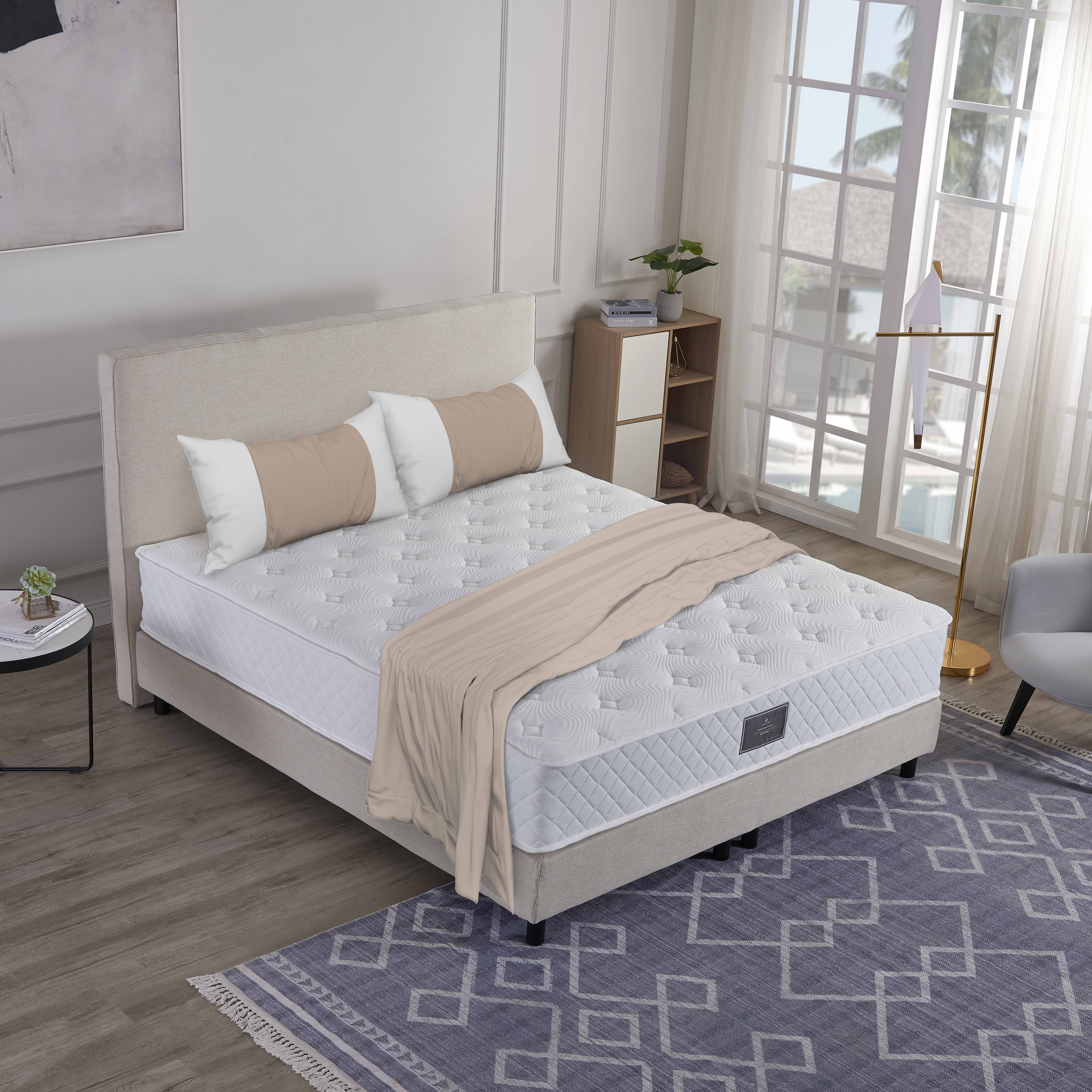 V6 Boxspringbett Modell 208 mit Taschenfederkernmatratze günstig online kaufen