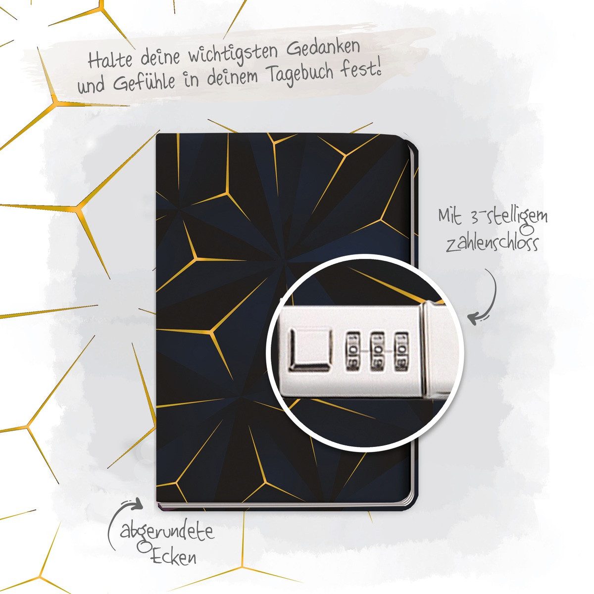 Trötsch Verlag Tagebuch TRÖTSCH Tagebuch Reflections mit Zahlenschloss