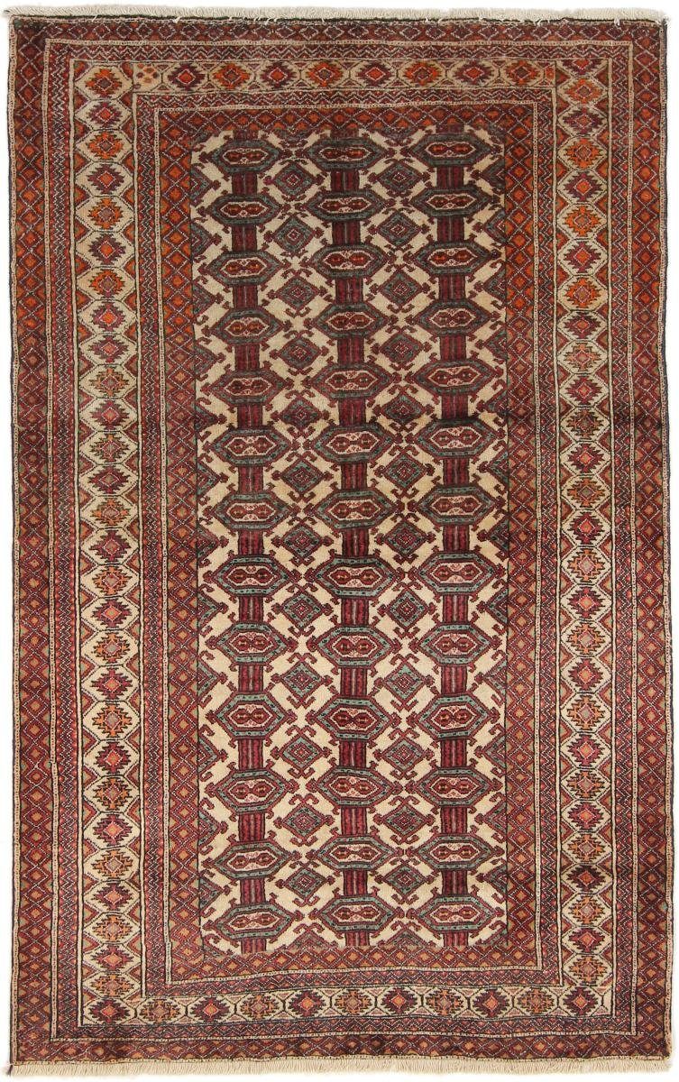 Orientteppich Turkaman 106x168 Handgeknüpfter Orientteppich / Perserteppich, Nain Trading, rechteckig, Höhe: 6 mm