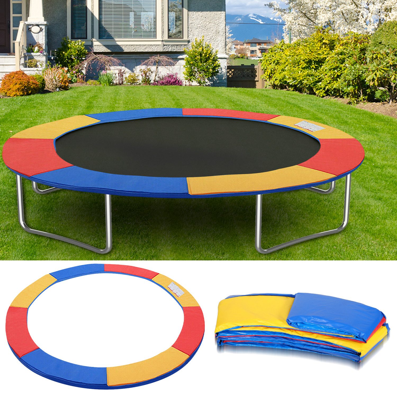 Trampolin-Abdeckplane Randabdeckung Federabdeckung Randschutz Schutz Für Trampolin 244-426cm