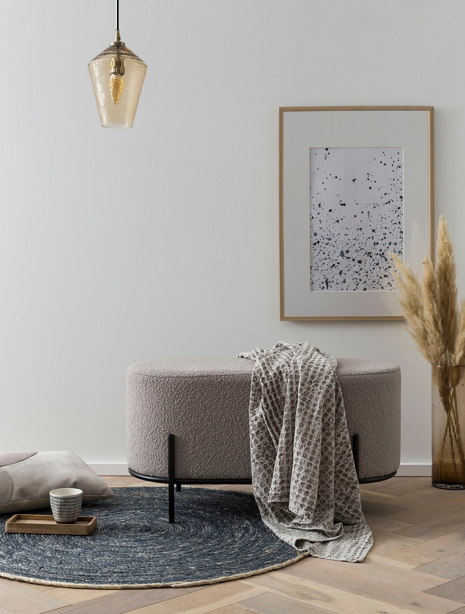 SalesFever Polsterhocker, mit Design-Gestell aus schwarzem günstig online kaufen