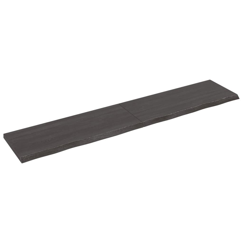 Behandelt Tischplatte Eiche Massivholz 200x40x(2-4)cm furnicato