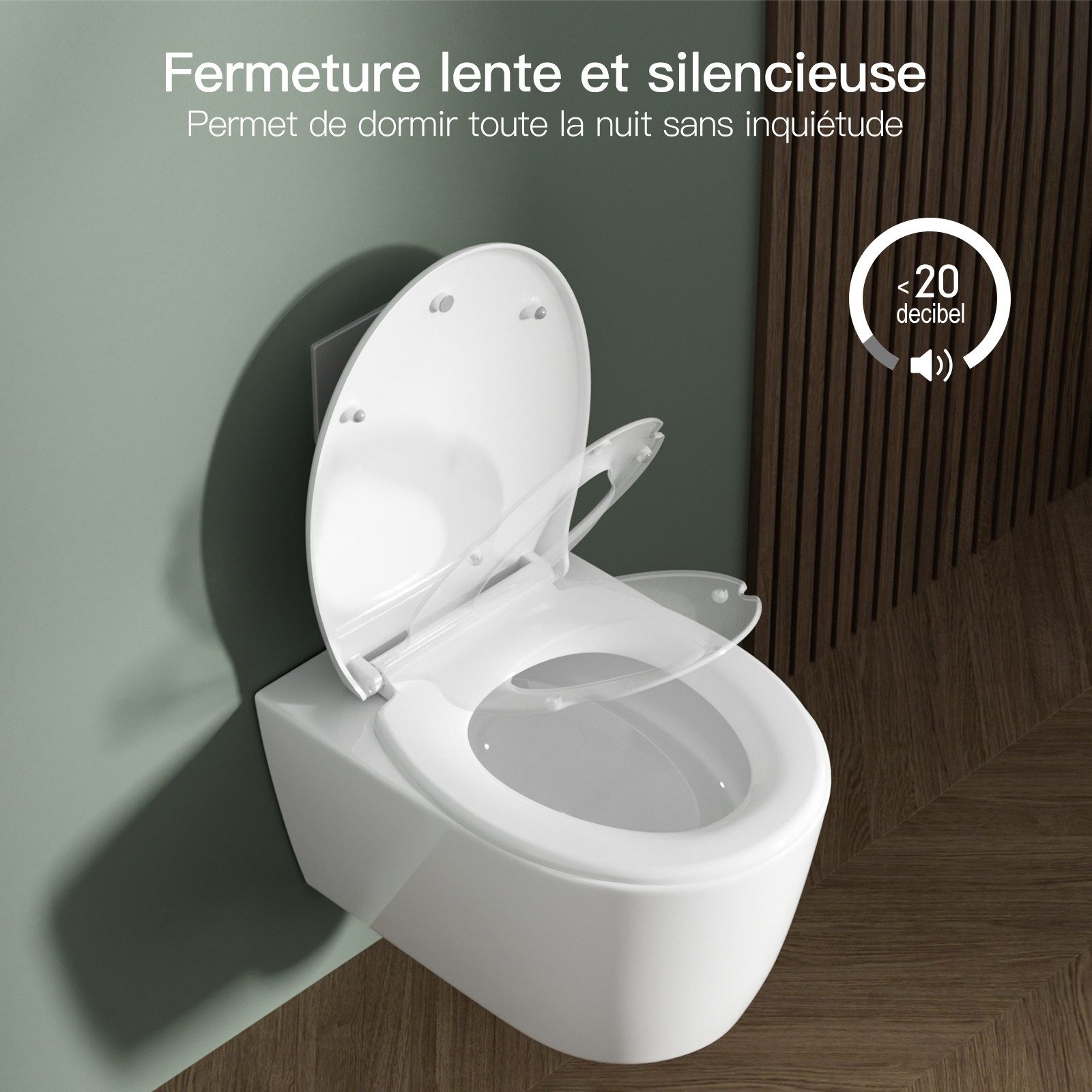 Rainsworth WC-Sitz Modelle fuer Kinder enthalten, mit Nano Glaze Material,Ein-Knopf-Schnellverschluss Toilettenschüssel