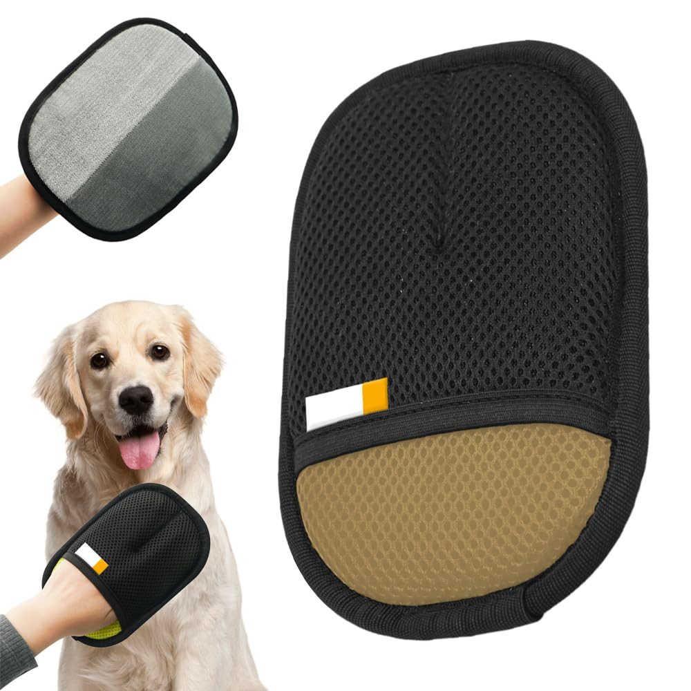 Ledander Уход за шерстьюhandschuh Tierhaarentferner Handschuh,Fellpflegehandschuh für Katze Hund, Antistatik Handschuhe für Pets zum Waschen Hair Removal Уход за шерстью