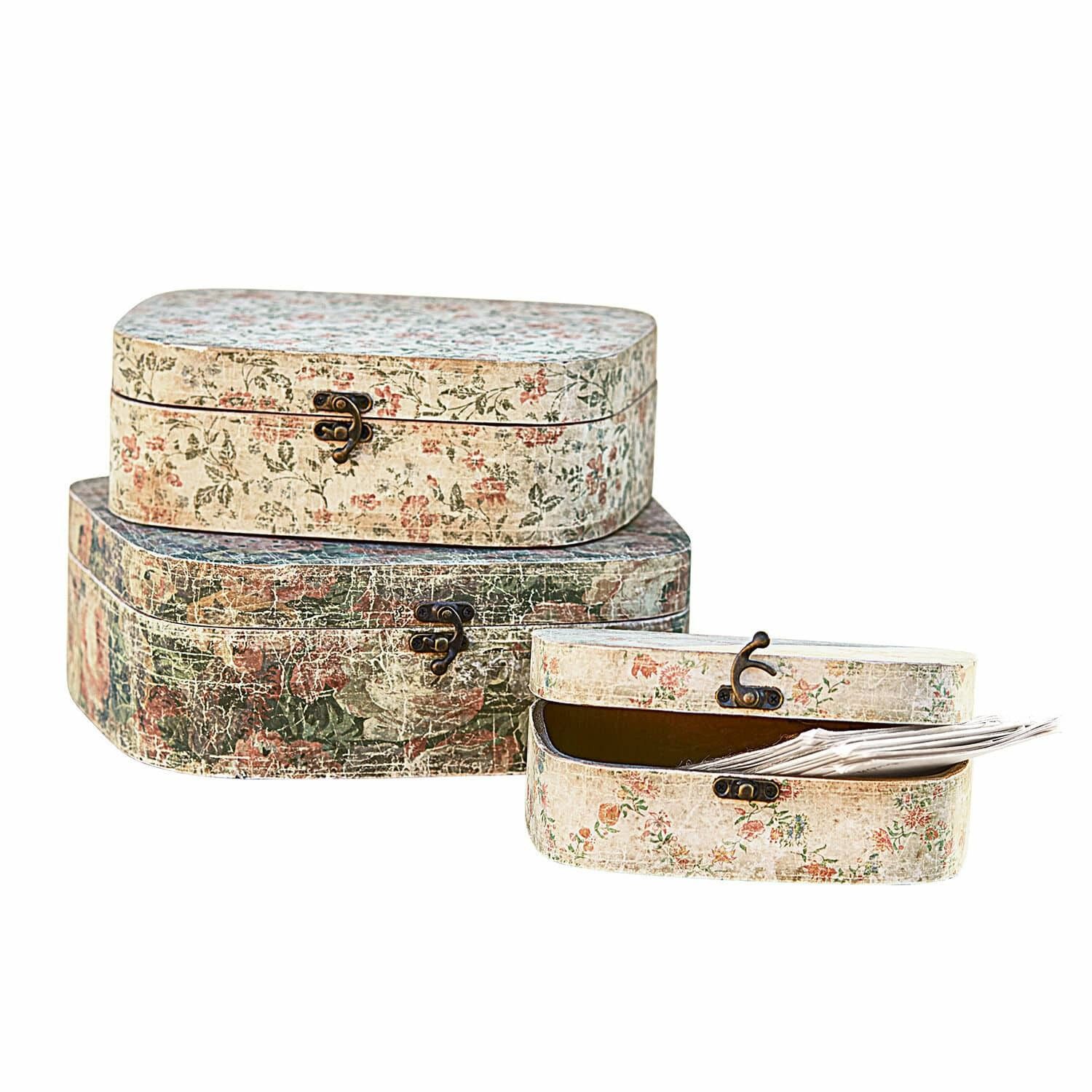 Dekokorb Box 3er Set Emmylou bunt