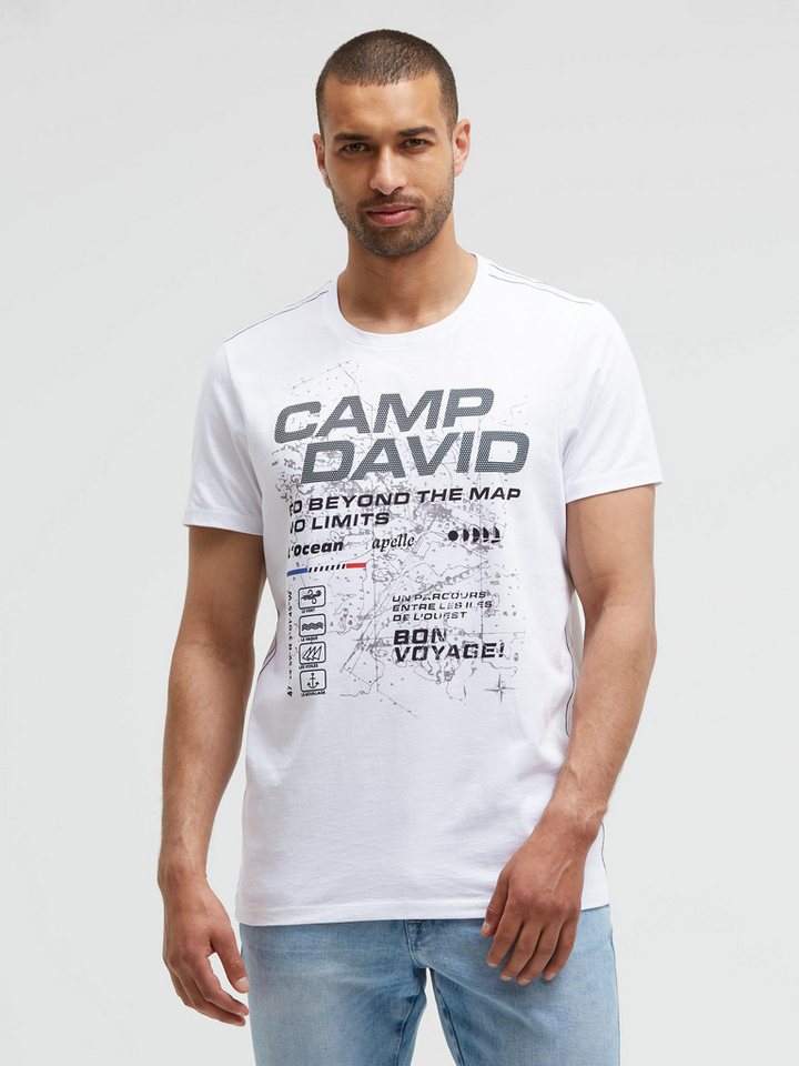 CAMP DAVID Rundhalsshirt mit Kontrastnähten