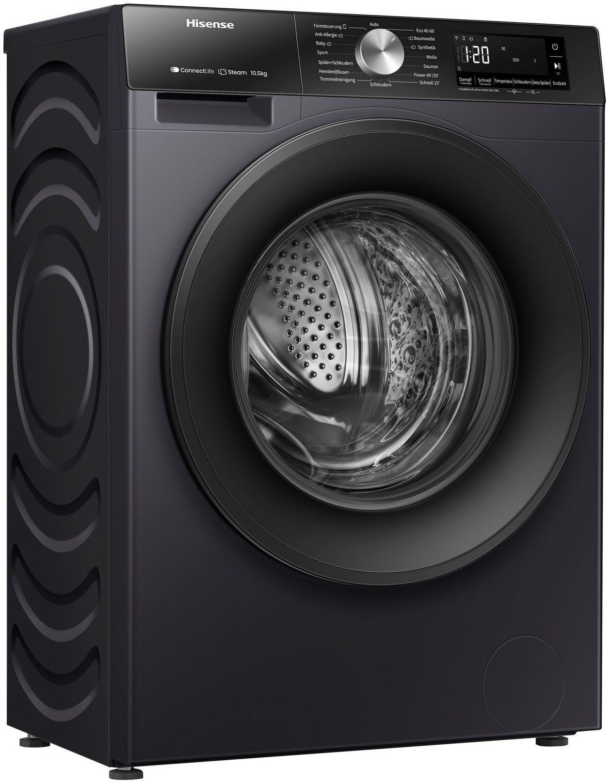 Hisense Waschmaschine WF5S1045BB, 10,5 kg, 1400 U/min, AutoDosing