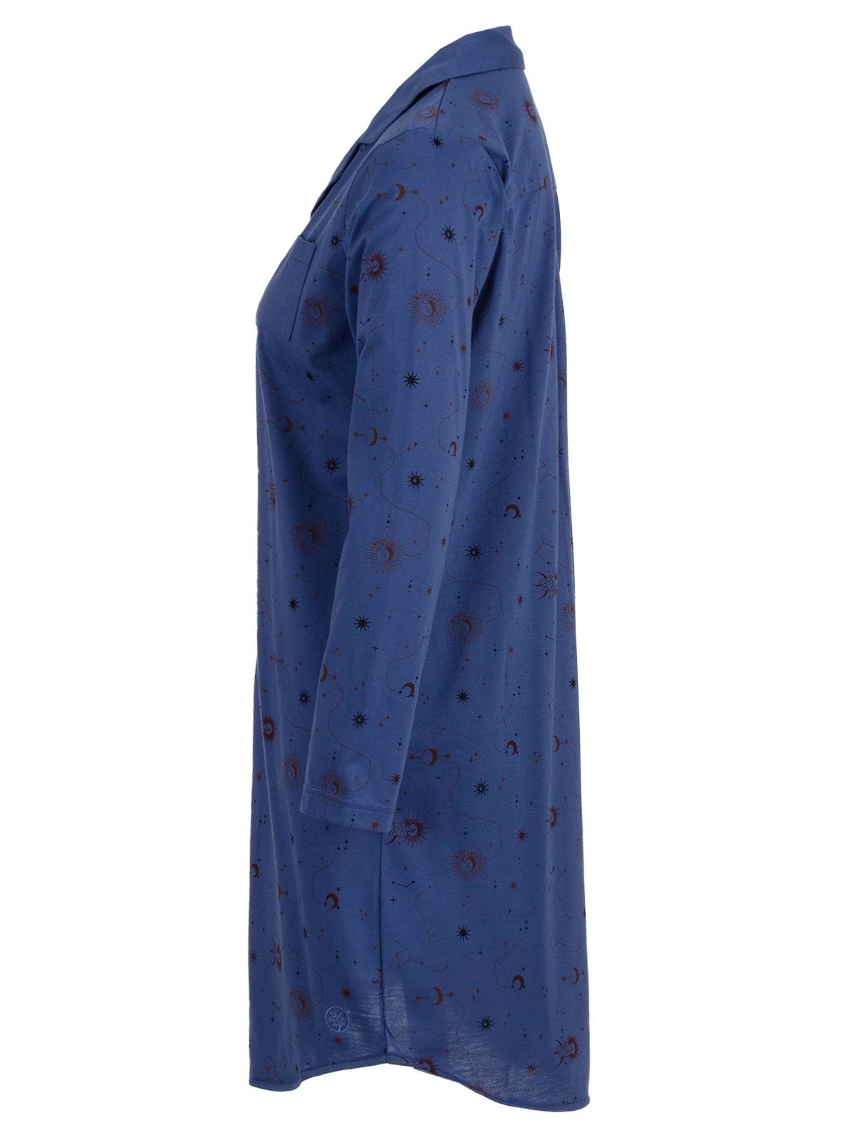 zeitlos Nachthemd Nachthemd Langarm - Sonne Mond Sterne günstig online kaufen