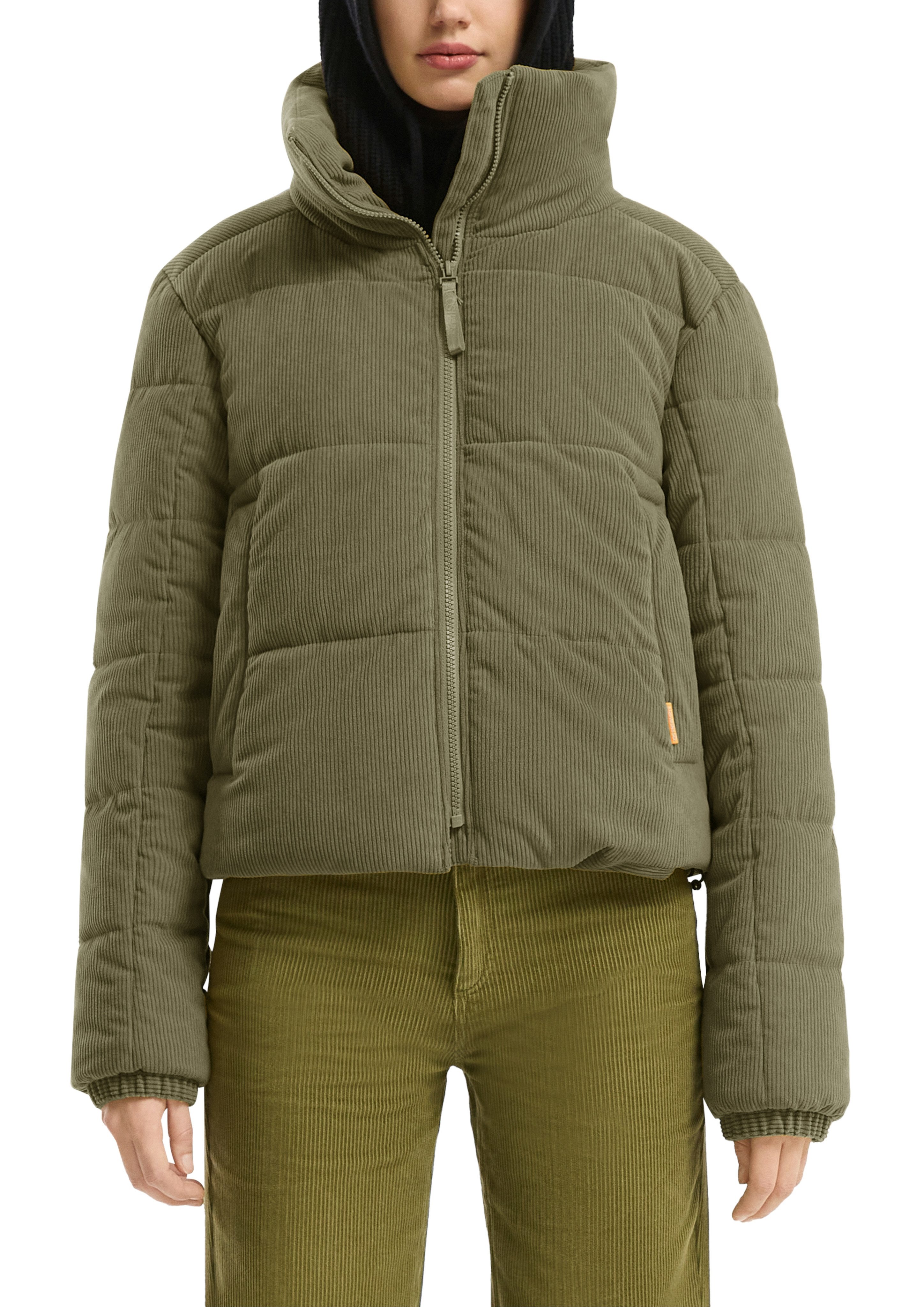 QS Steppjacke kurz, aus Cord und günstig online kaufen