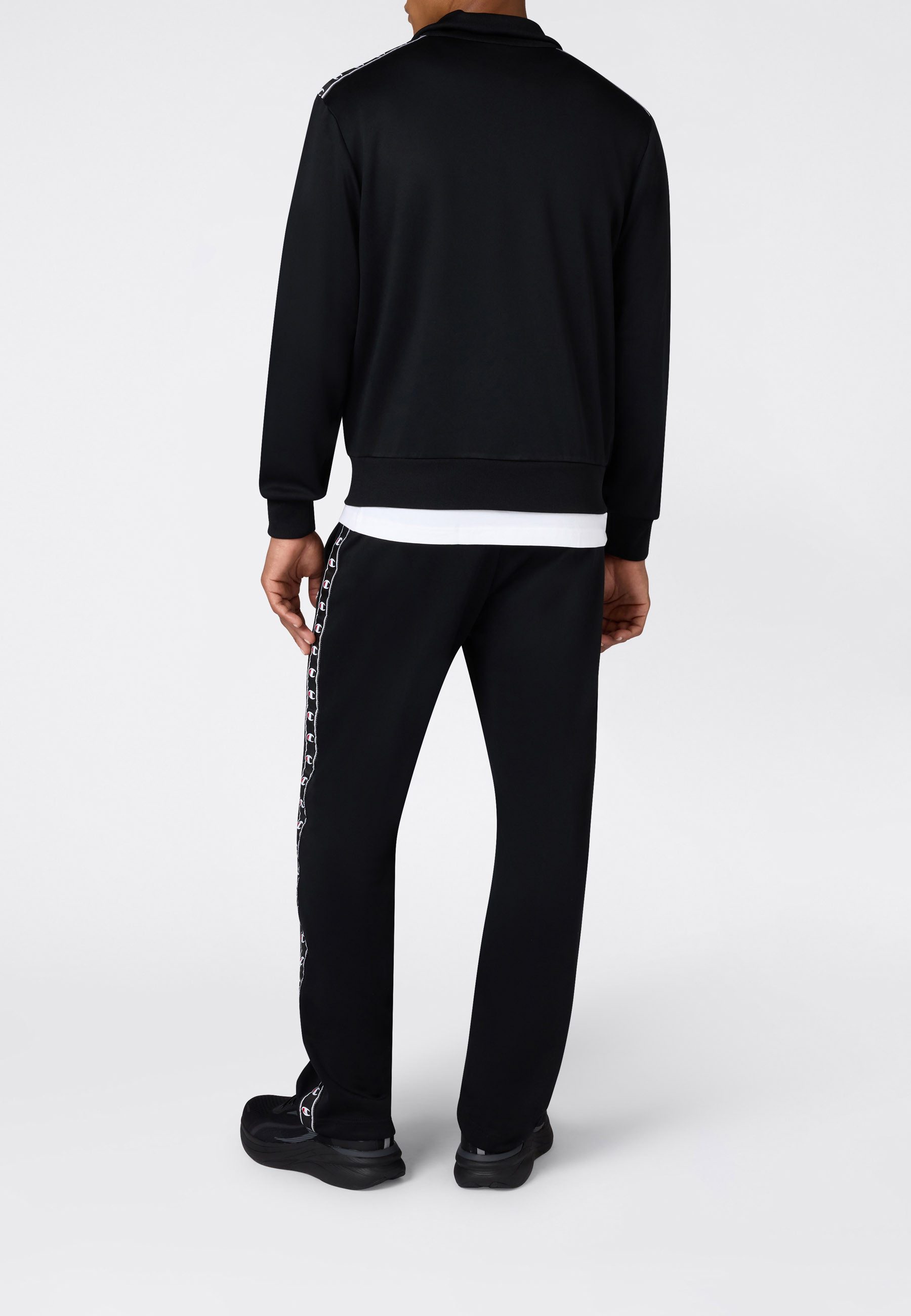 Champion Trainingsanzug Interlock Tracksuit (2-tlg), mit Stehkragen, zweiteiliges Set, aus New Poly Interlock, gerader Saum