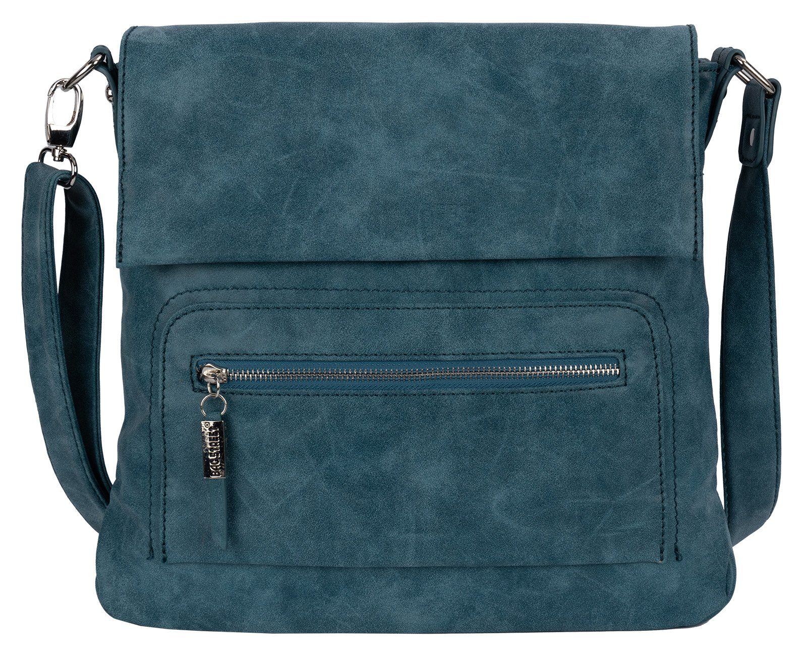 BAG STREET Schlüsseltasche Bag Street BLAU Damentasche als Handtasche Schultertasche, tragbar T0103, Umhängetasche Umhängetasche Schultertasche