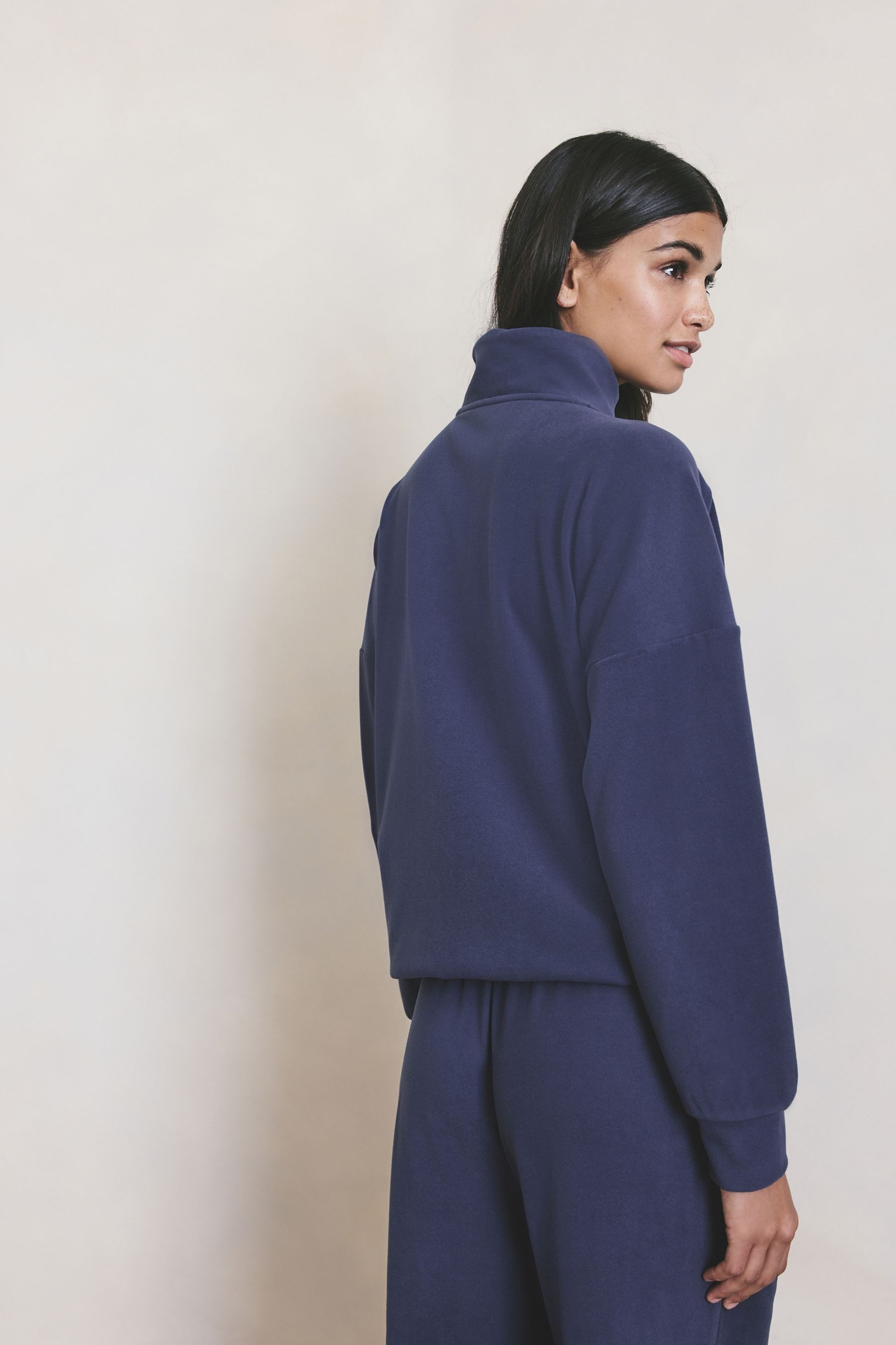 Next Fleecejacke Fleece mit halben Reißverschluss (1-St)