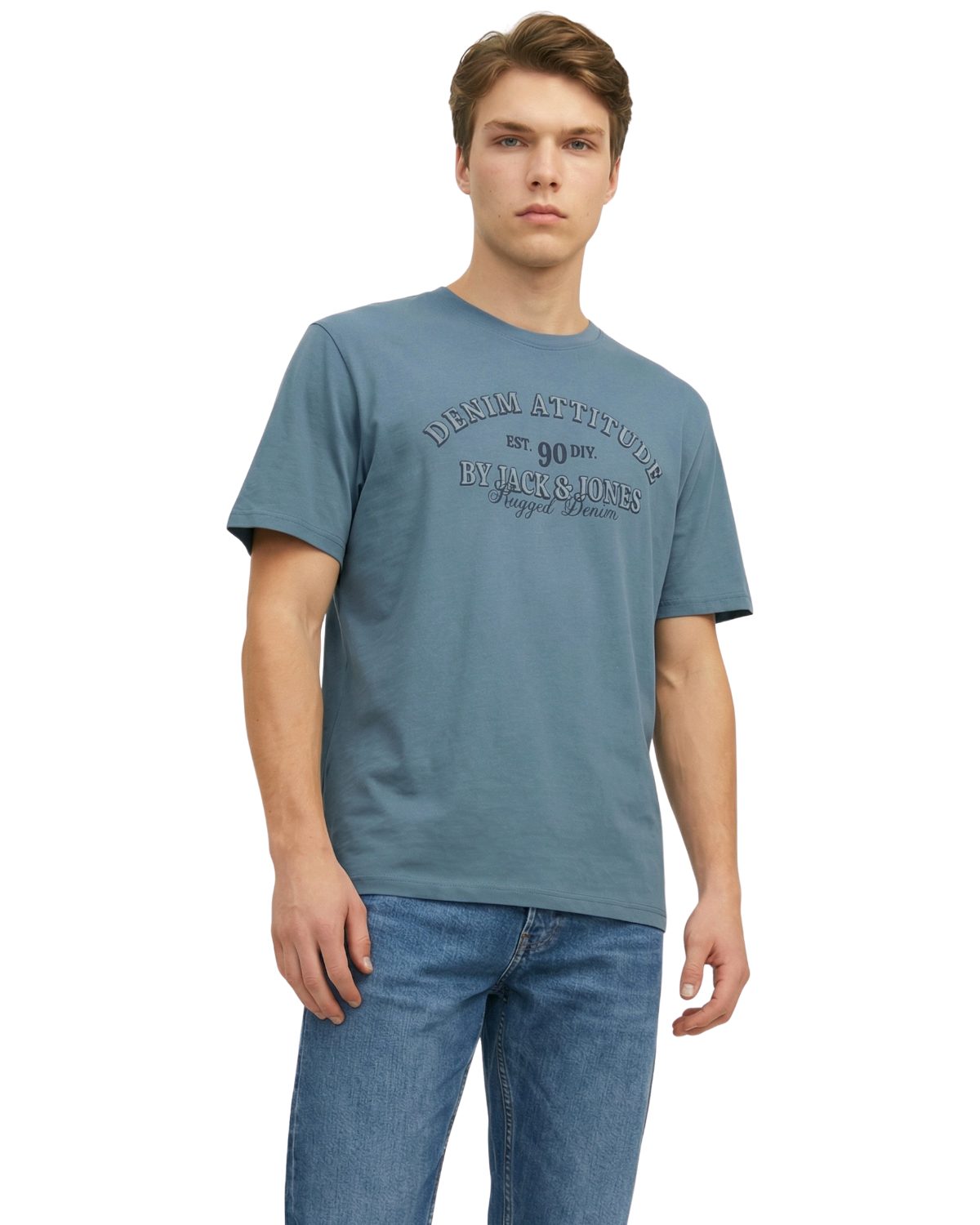 Jack & Jones Print-Shirt stilvolle Slim-Fit und Regular Shirts (Spar Set, 3er-Pack) Shirts mit Printaufdruck aus Baumwolle