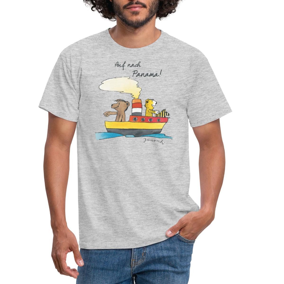 Spreadshirt T-Shirt Janosch Tiger Und Bär Auf Nach Panama Männer T-Shirt (1 günstig online kaufen