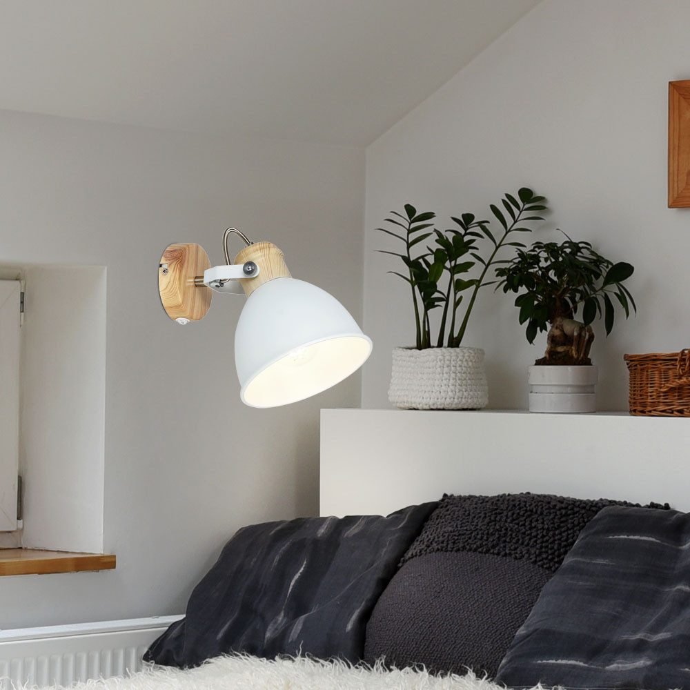 GLOBO LIGHTING Wandleuchte, Leuchtmittel nicht inklusive, Wandlampe Wandleuchte Spotlampe verstellbar Wohnzimmerlampe H 18,5 cm