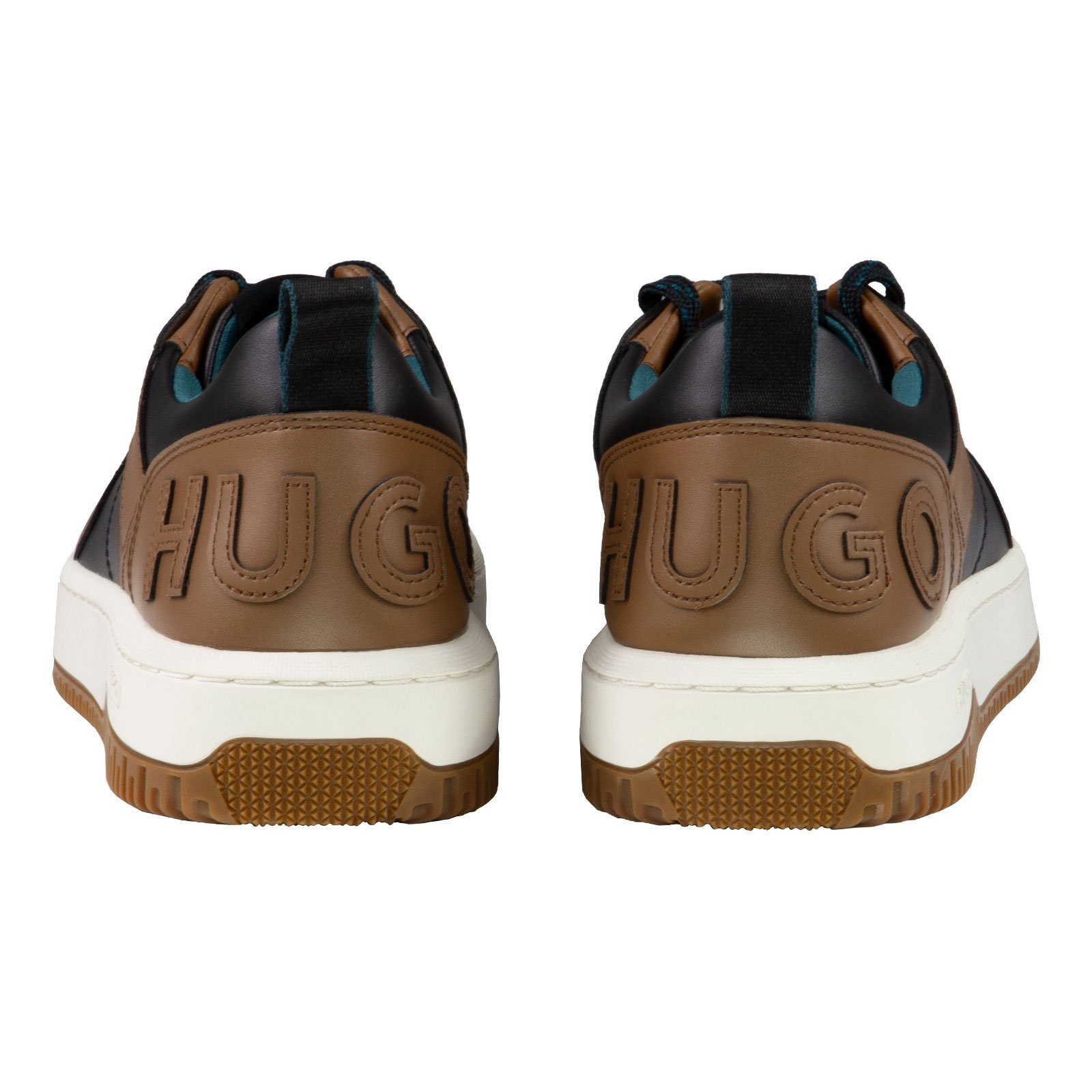 HUGO Kilian Tenn flmx Sneaker brown Ferse mit Logo-Patch open an der 240