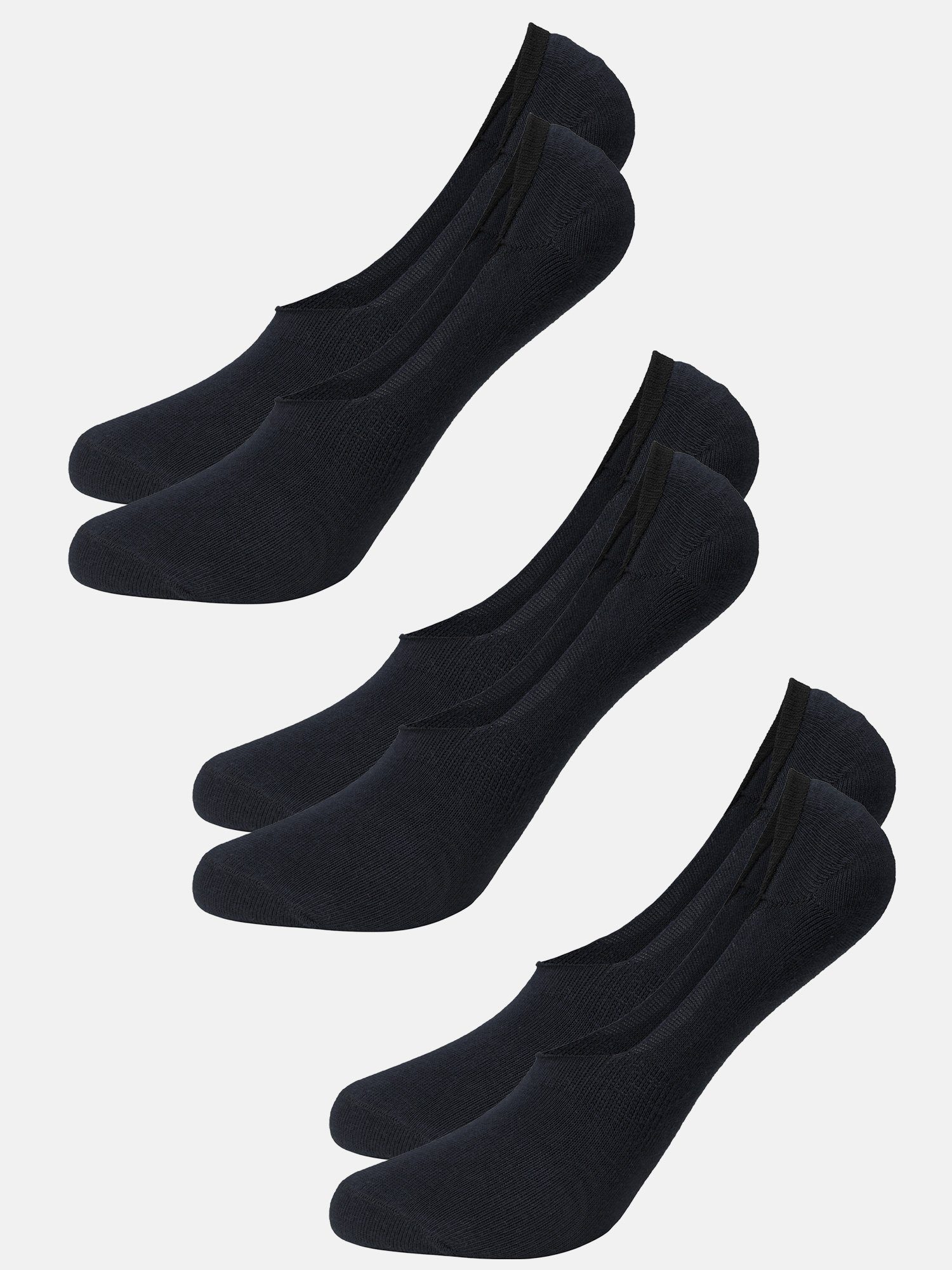 Tazzio Füßlinge A900 6-Paar) Babet 6er-Pack Invisible (Set, schwarz Socken