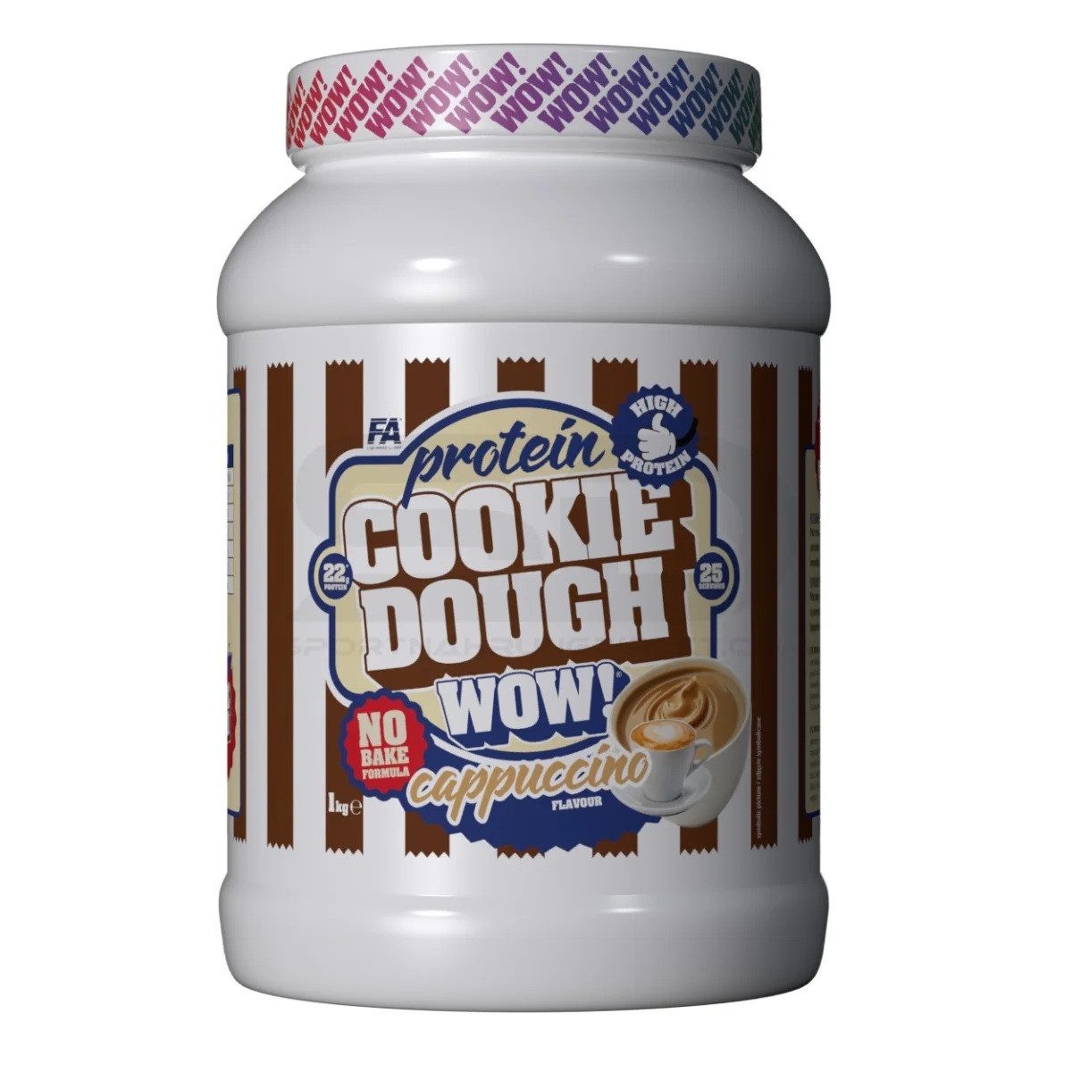 Fitness Authority WOW Cookie Dough Protein Creme 1kg Cookie Dough, 1 er kein Set à 1000 g, Hoher Proteingehalt, einzigartigen Geschmack von frischem Keksteig