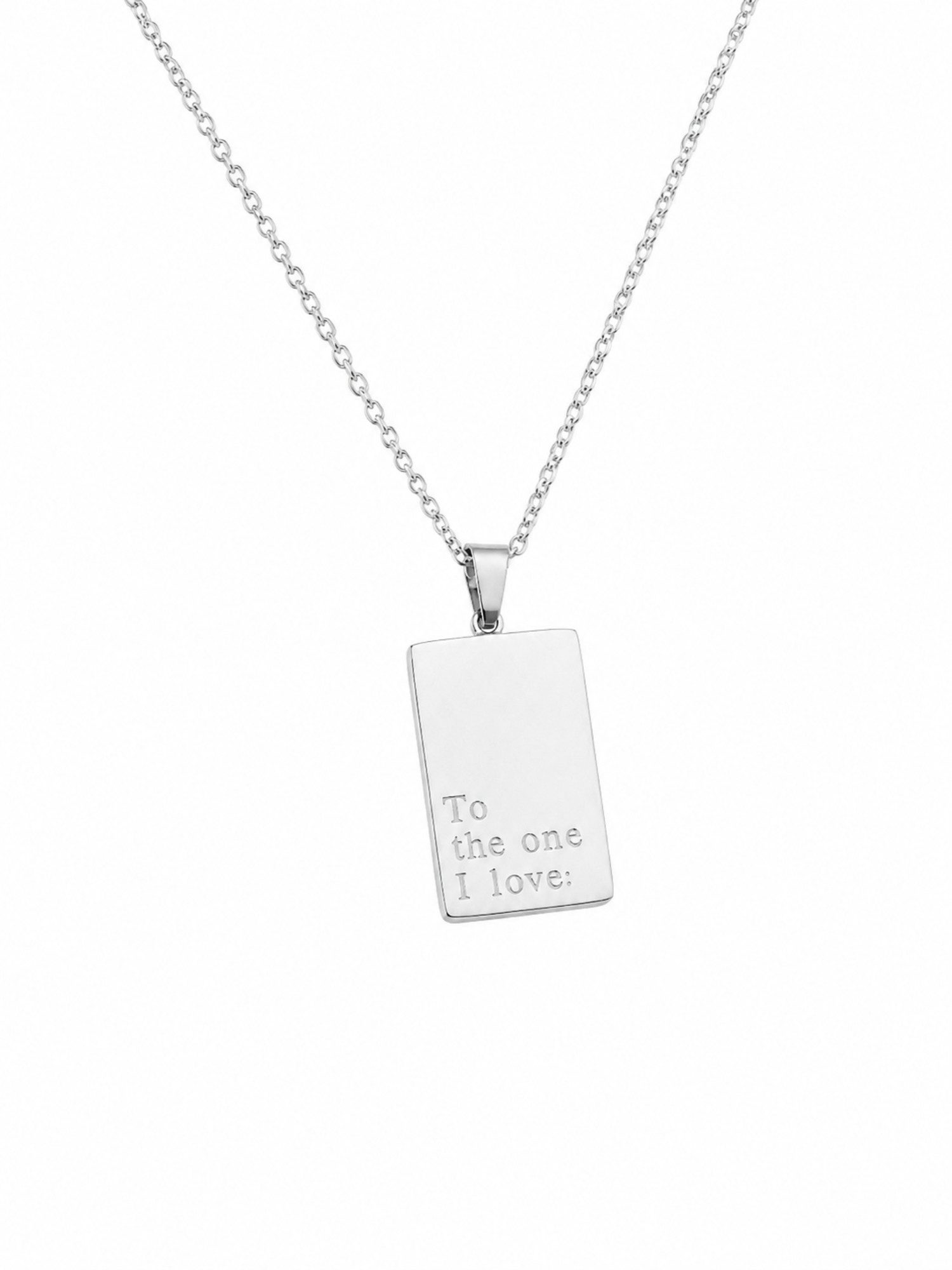 Adel Accessoires Edelstahlkette Romantische Gravur-Halskette – Geschenk für die Liebe, Emotionale Botschaft, hautfreundlich, wasserfest & ein tolles Geschenk