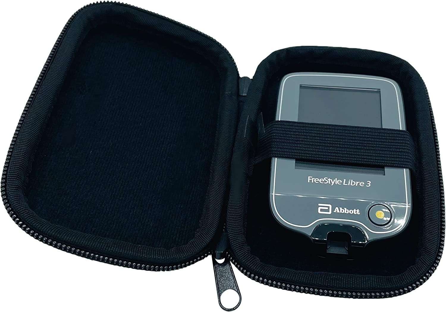 SEWAS Diabetic Care Aufbewahrungstasche Tasche Hardcase Gürteltasche Freestyle Libre Messgerät 3, Gürtelschlaufe, Stoßfest, passgenau, wasserabweisend – Bild 3 von 5