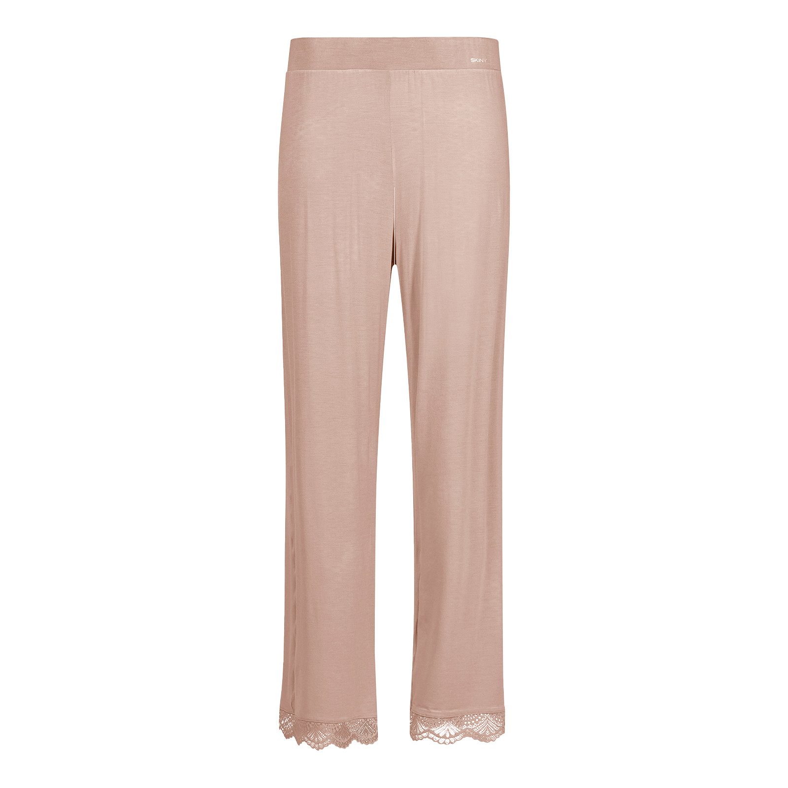 Skiny Pyjamahose Night In Mix&Match Logo am rechten Hosenbund, Spitze am Saum