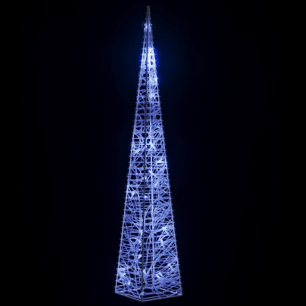 Blau Acryl 60 vidaXL Christbaumschmuck LED-Leuchtkegel (1-tlg) cm Deko