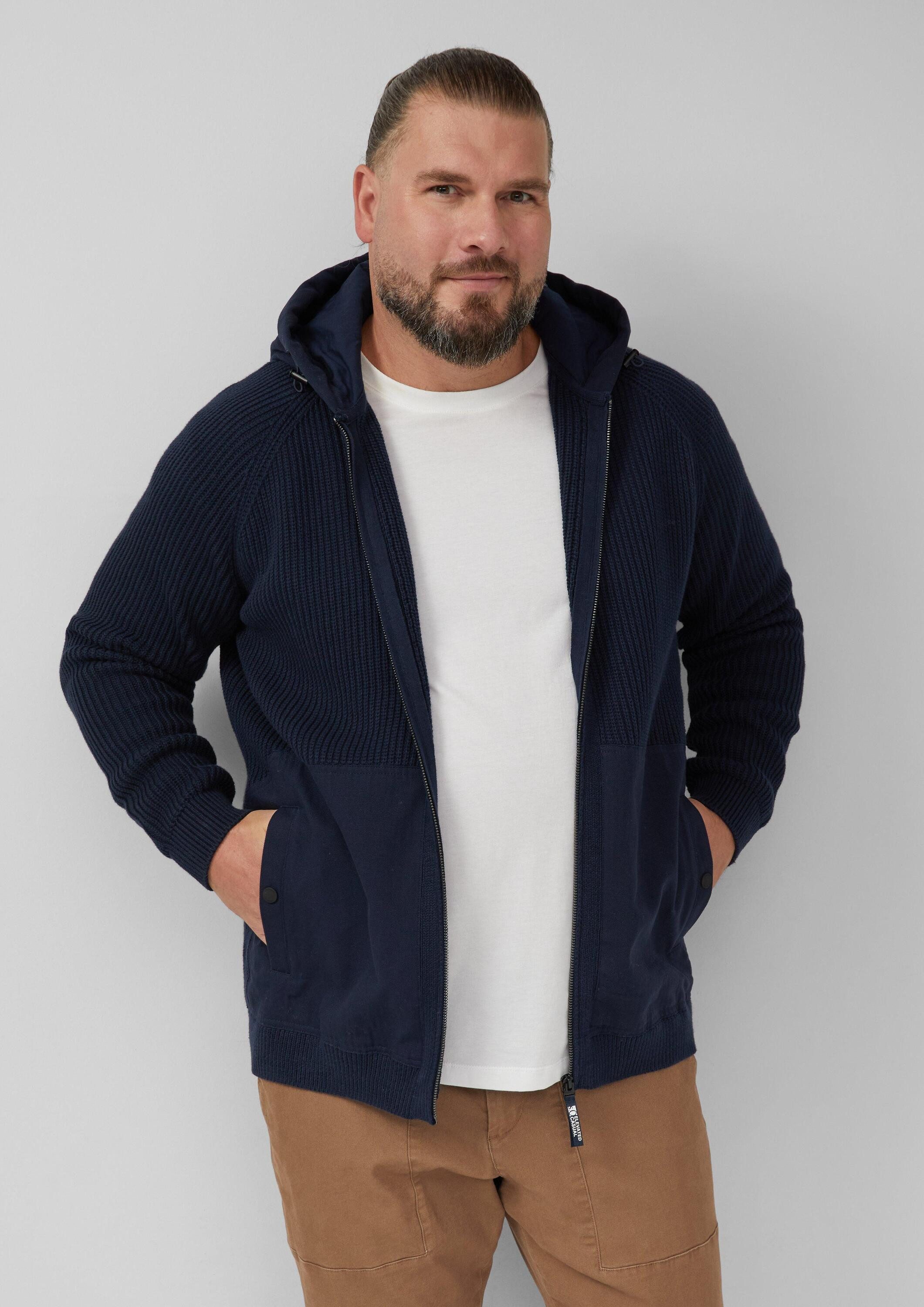 Strickjacken S Oliver Sweatjacke Mit Kapuze Cardigan Strickjacke
