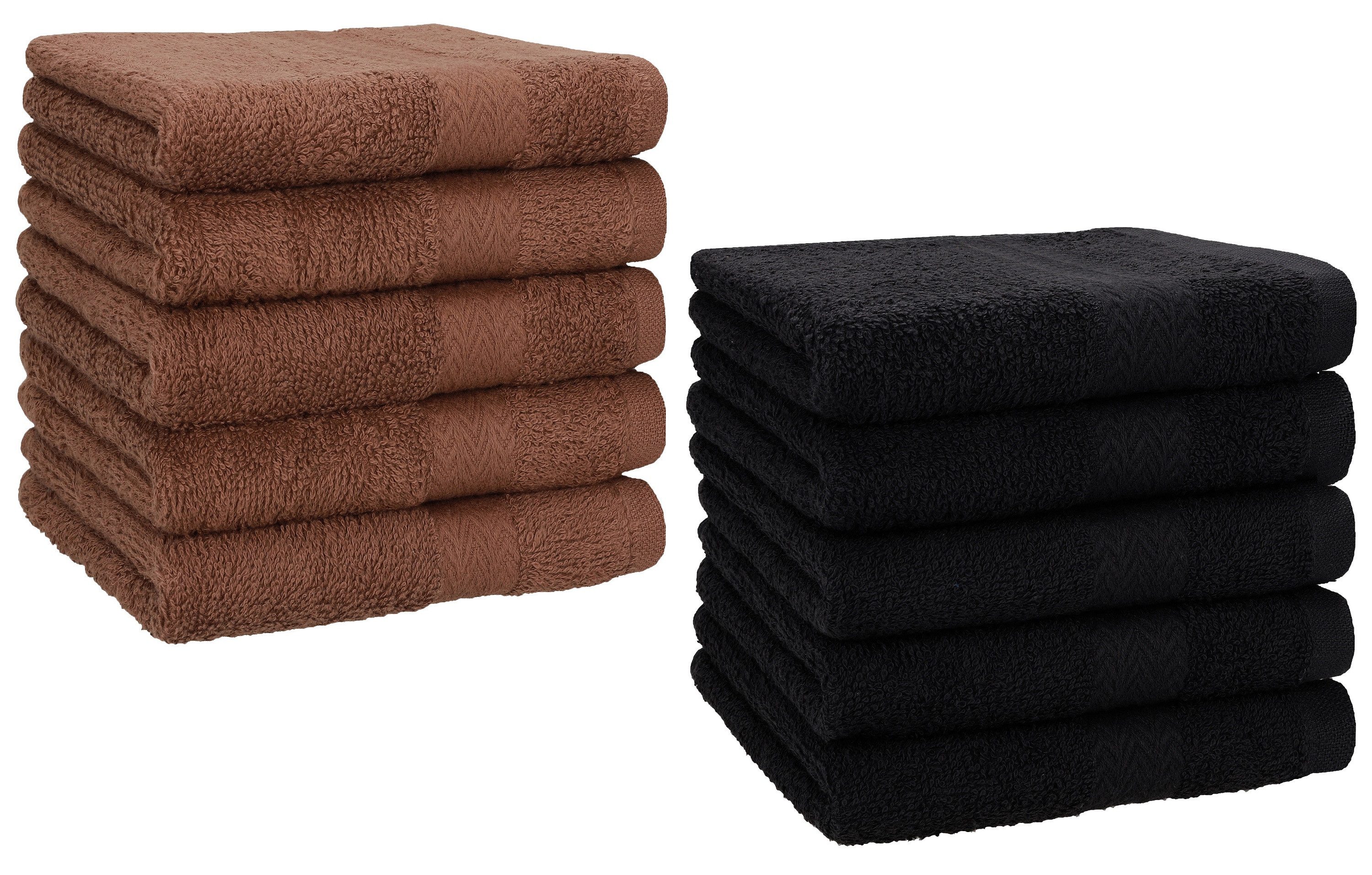 Betz Seiftuch 10 Stück Premium 30x30 cm Farbe nuss und schwarz, (Set)
