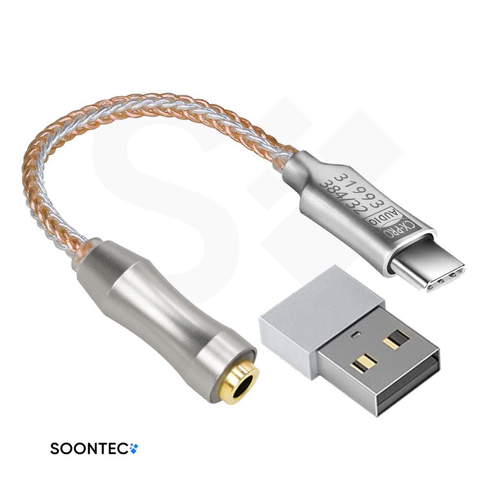 CX PRO Soundkarte CX31993 dual Chip 384kHz/32Bit mit USB-C Adapter Kopfhörerverstärker
