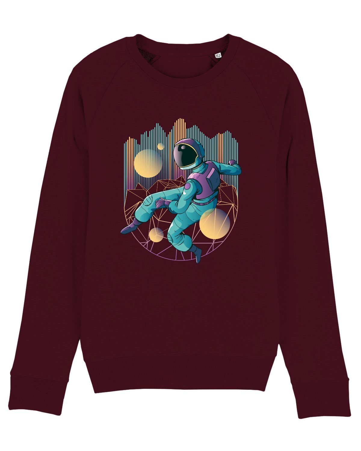 Techno wat? Astronaut weinrot Apparel (1-tlg) Sweatshirt