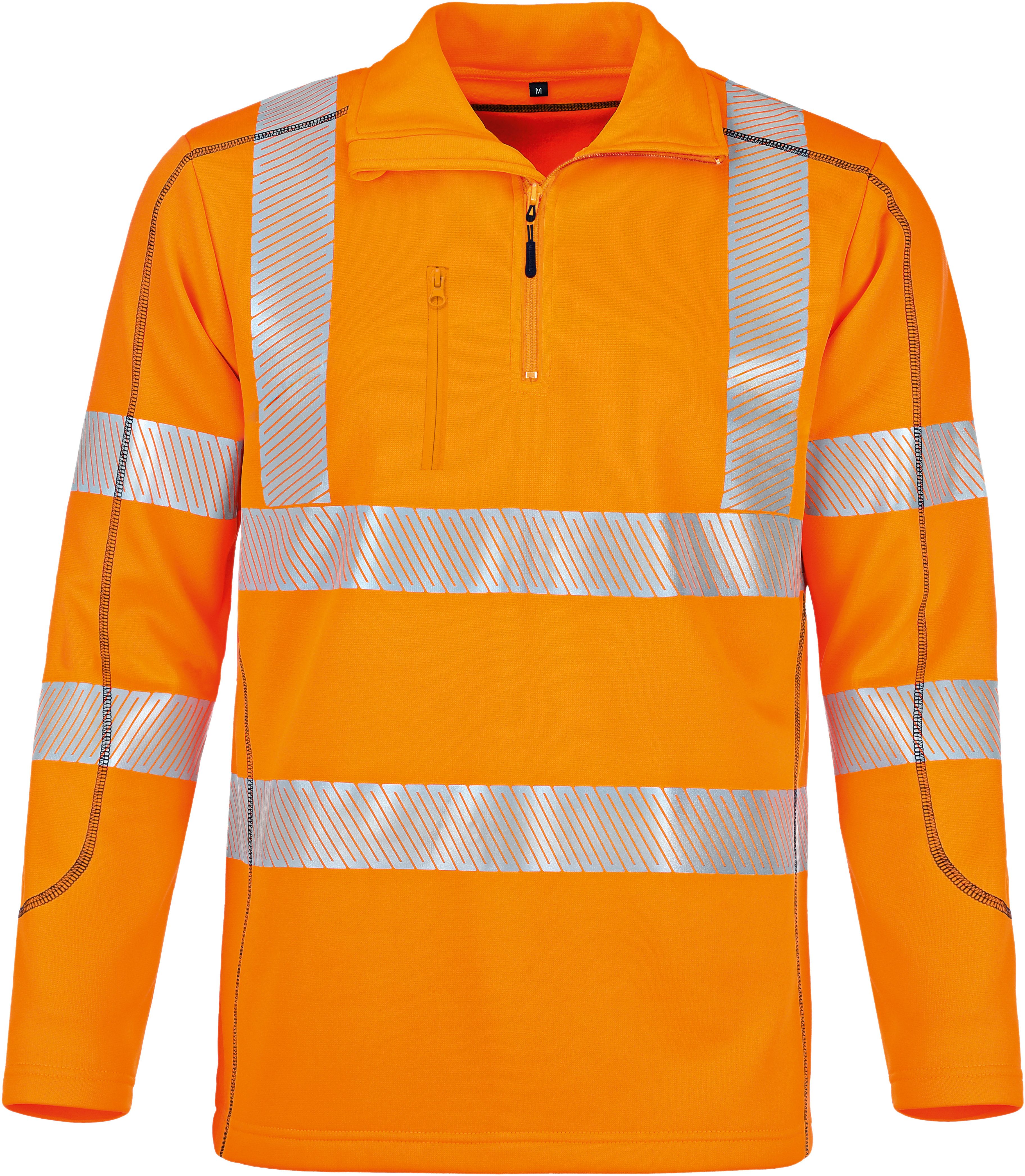 vizwell Funktionsshirt Warnschutz Coolpass-Fleece Arbeitsshirt leuchtorange günstig online kaufen