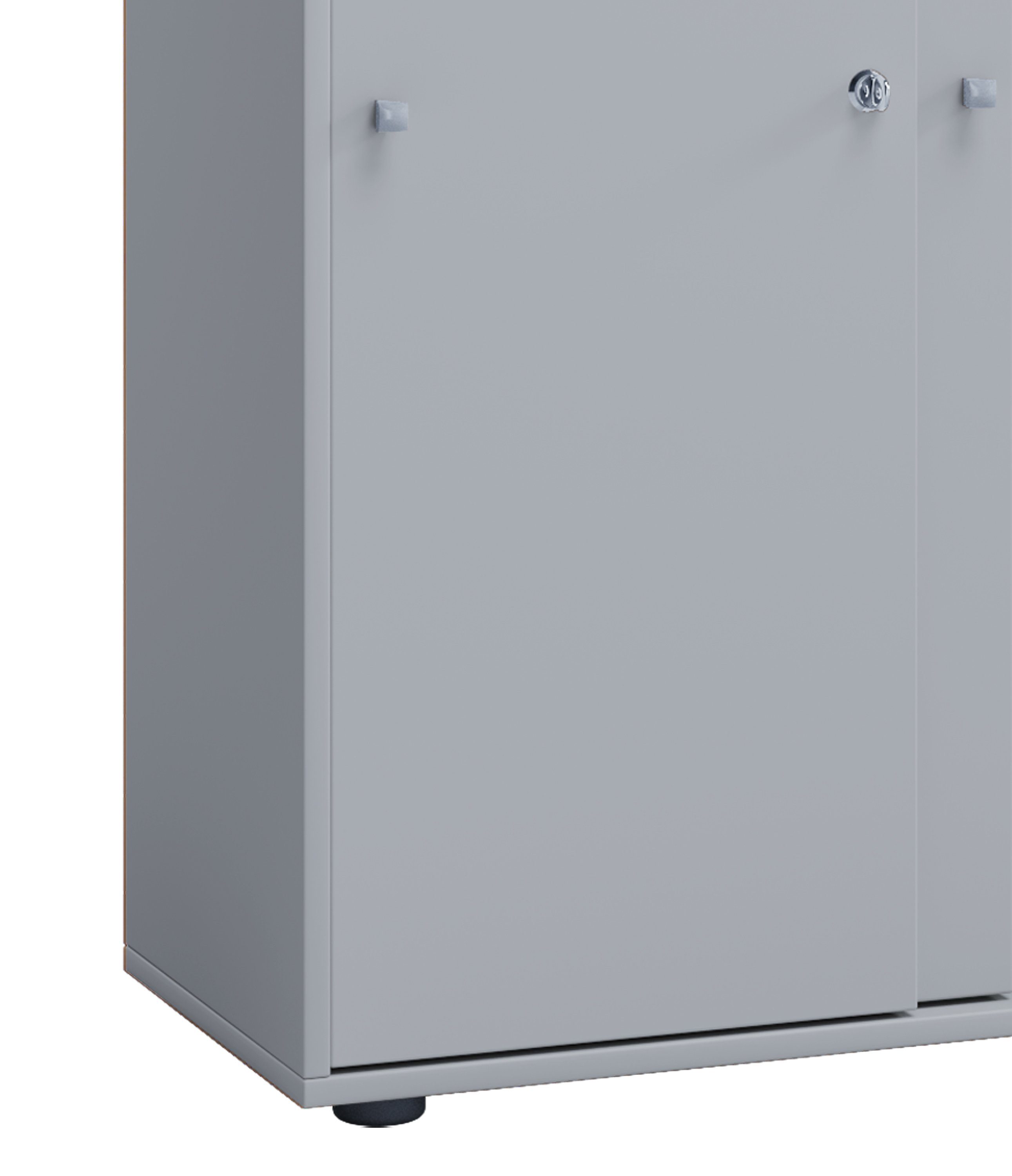 VCM Aktenschrank Büroschrank mit Schiebtüren Lona B. 70 x H. 184 x mit 5 Fächern, Büromöbel