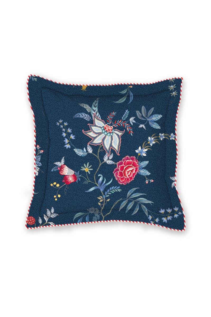 PiP Studio Dekokissen Flower Festival Square Cushion Dark Blue 45X45