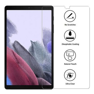Lobwerk Tablet-Hülle 2in1 Set (Hülle + Glas) für Samsung Galaxy Tab A7 Lite T220 8.7 Zoll, Wake & Sleep Funktion, Sturzdämpfung, Aufstellfunktion