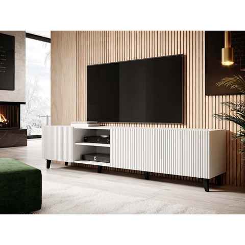 MIRJAN24 TV-Schrank Pafos 200 TV-Tisch mit 4 Türen, Modern Wohnzimmer TV-Kommode