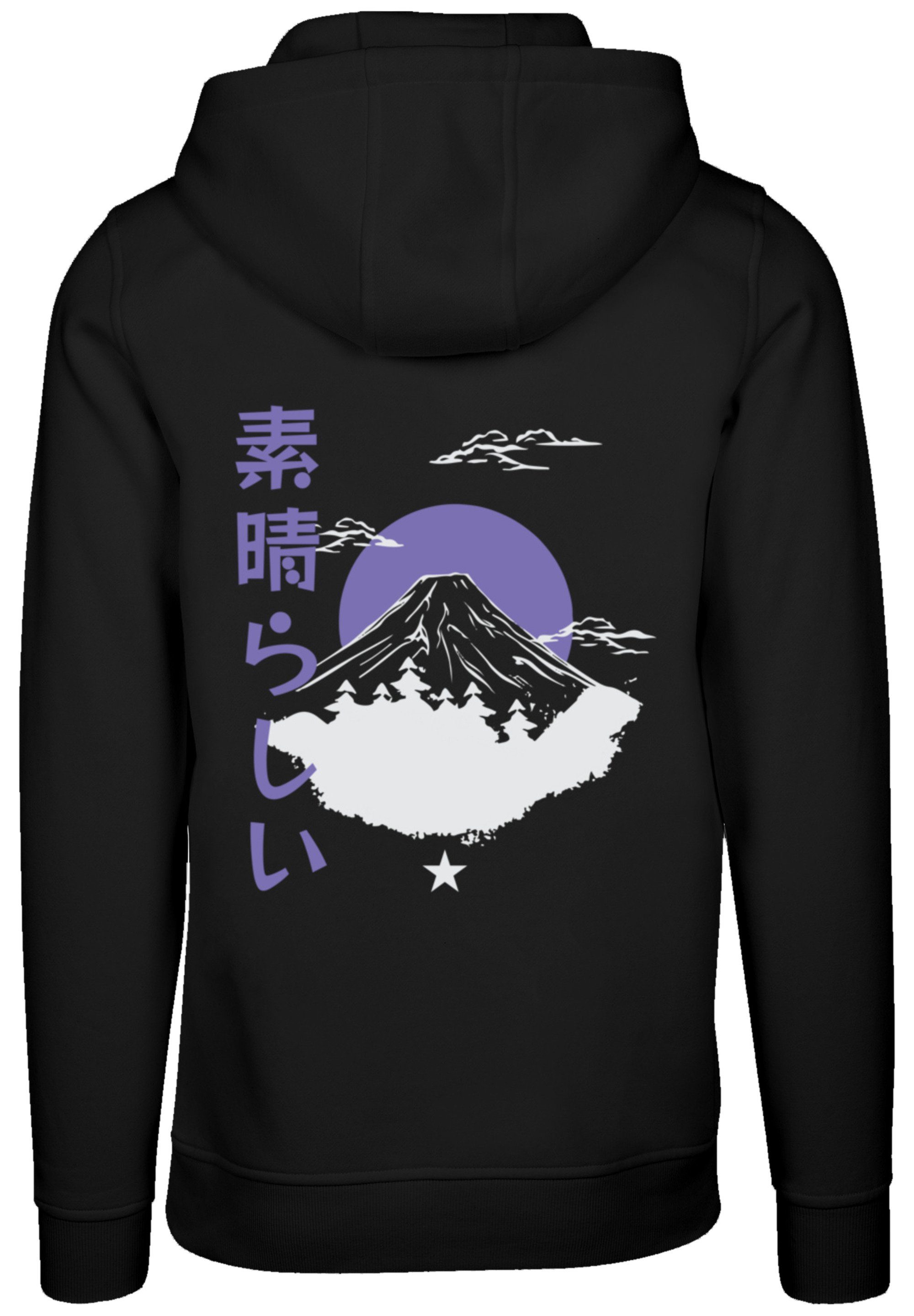 Kapuzenpullover F4NT4STIC Mount Bequem Warm, Fuji schwarz Hoodie,