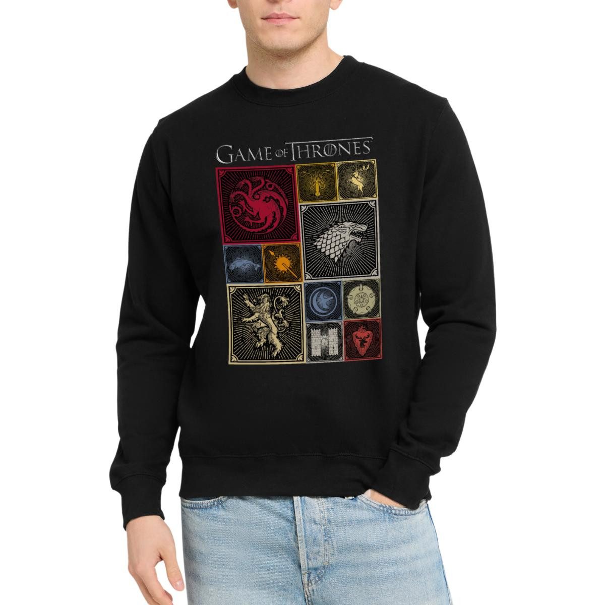 Spreadshirt Sweatshirt Game Of Thrones Königshäuser Kacheln Unisex Pullover (1-tlg)