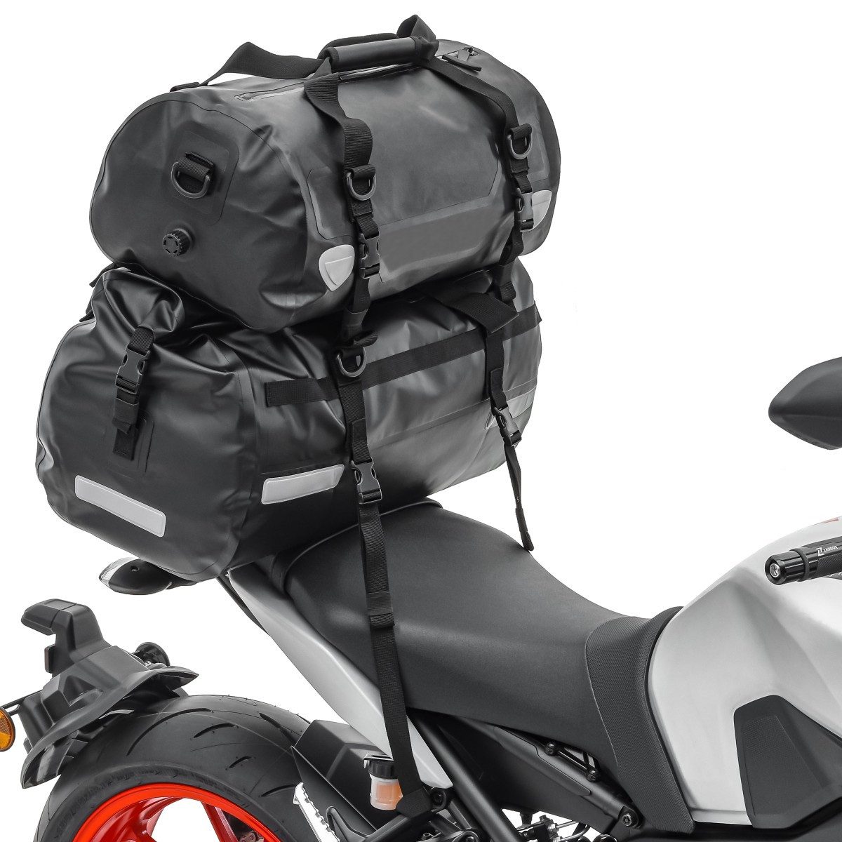 Bagtecs Reisetasche Motorrad Hecktasche Set # XB50 + XF30 Volumen 80L Drybag Wasserdicht