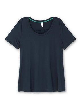 Sheego T-Shirt Große Größen mit Rückenteil aus luftigem Blusenstoff