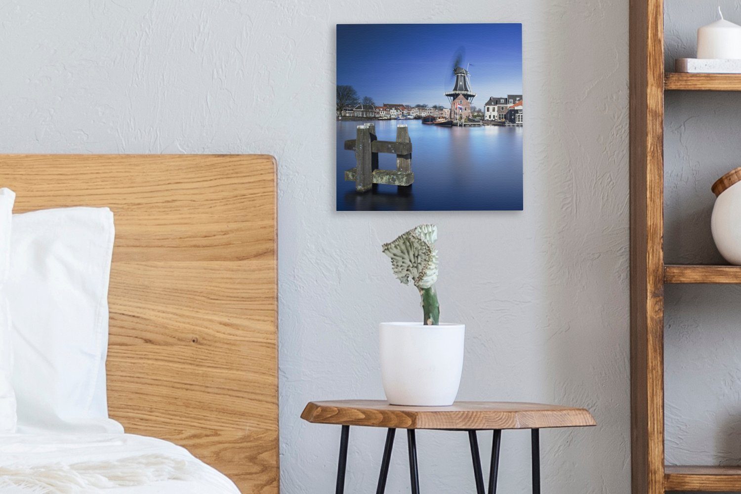 Haus Leinwand Haarlem, Leinwandbild Wasser St), Schlafzimmer OneMillionCanvasses® Wohnzimmer für - Bilder - (1
