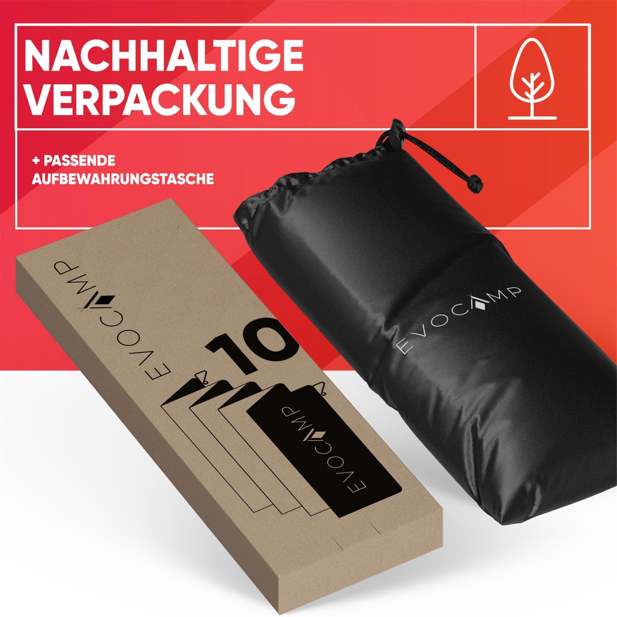 EVOCAMP Gaskocher Windschutz faltbar in Größen Windfang Outdoor für inklusive 3 Tasche