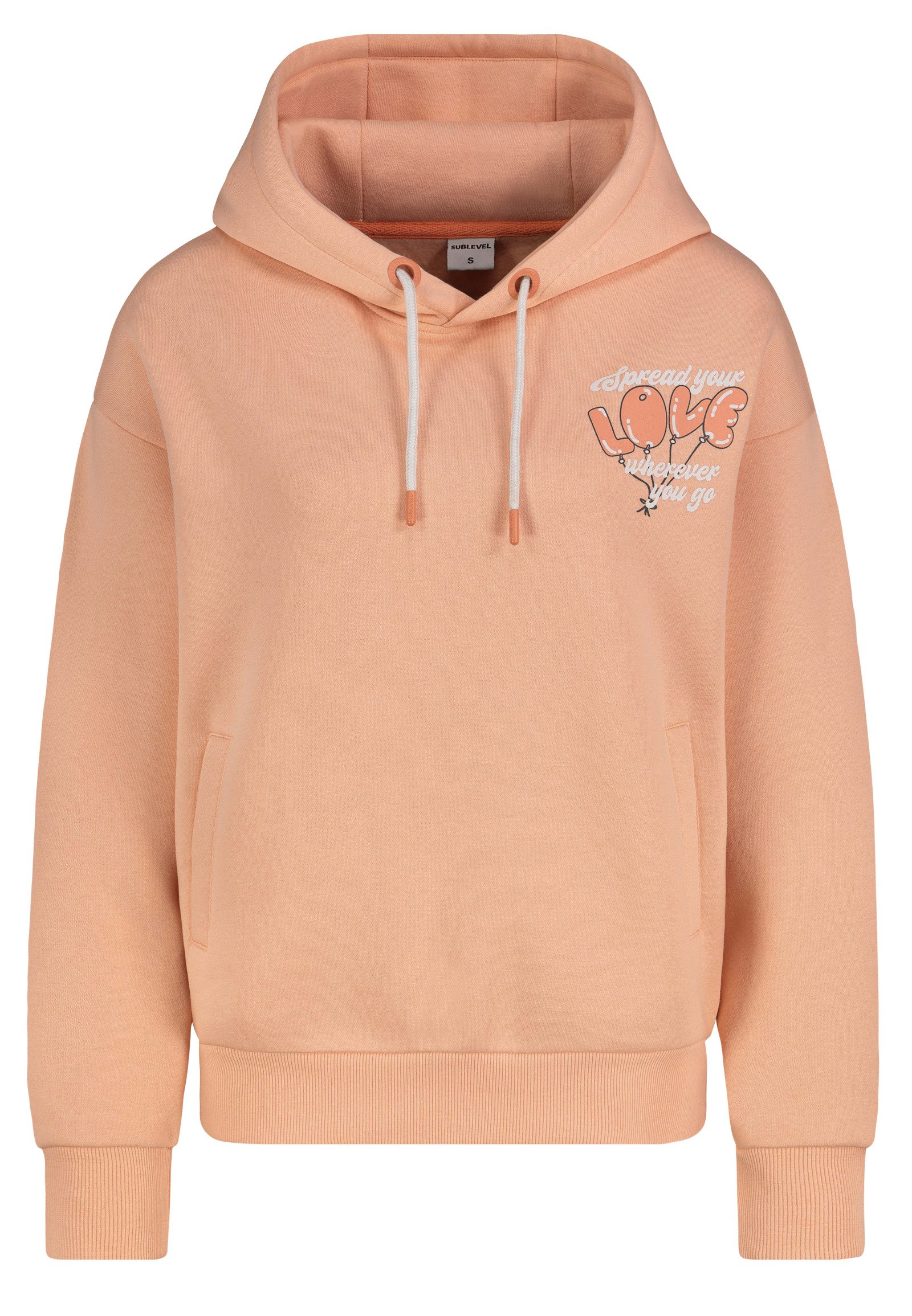 SUBLEVEL Hoodie mit Schriftzug und Liebesmotiv günstig online kaufen