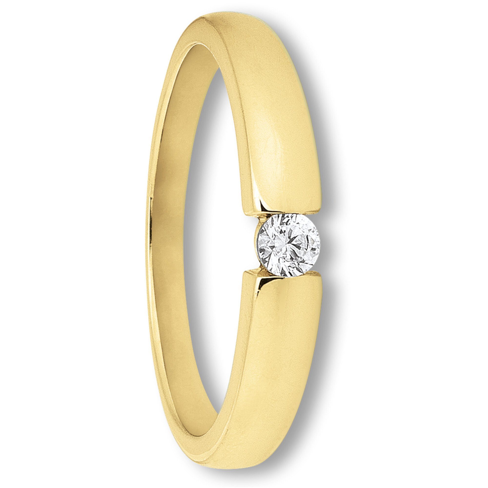 ONE ELEMENT Goldring Zirkonia Ring aus 333 Gelbgold Zirkonia Ring aus 333 G günstig online kaufen