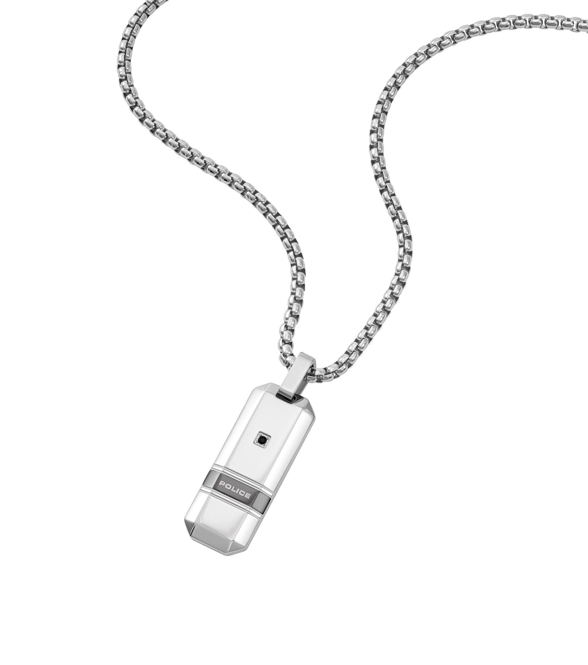 Police Kette mit Anhänger Baseline, mit Zirkonia (synth)