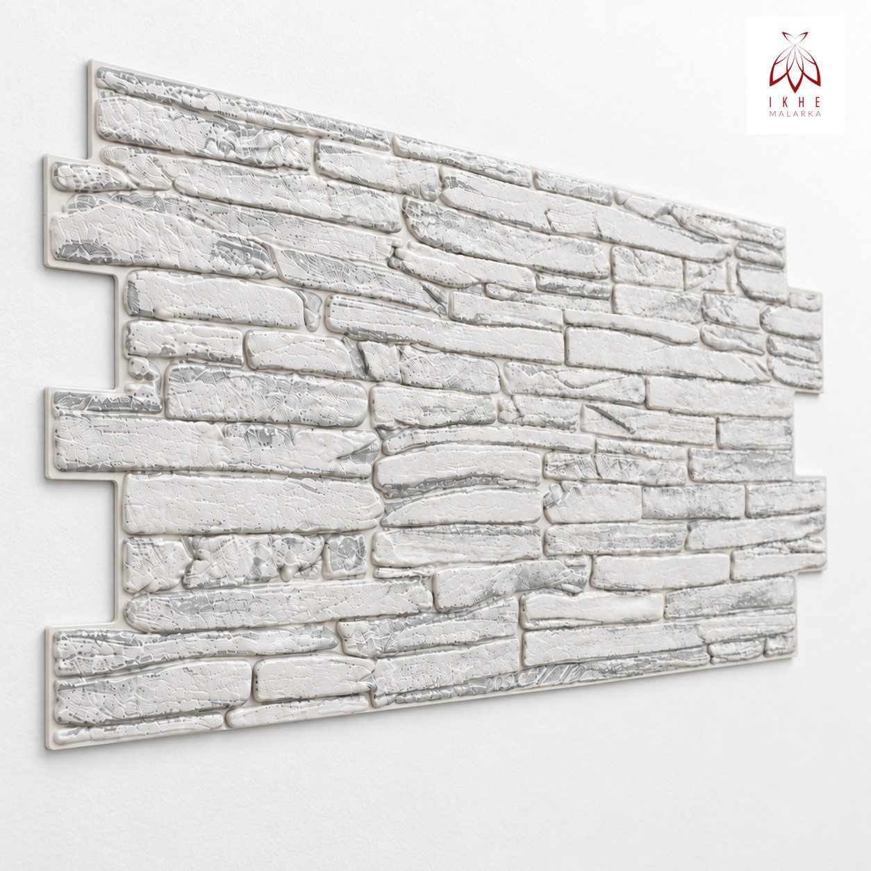 IKHEMalarka 3D Wandpaneel 4qm/10 Stück 3D PVC FLIESEN Wandpaneele, BxL: 50,00x92,00 cm, 4,00 qm, Wandverkleidung PVC-Verkleidung IMITATION OF STONE Stein Imitat – Bild 2 von 5