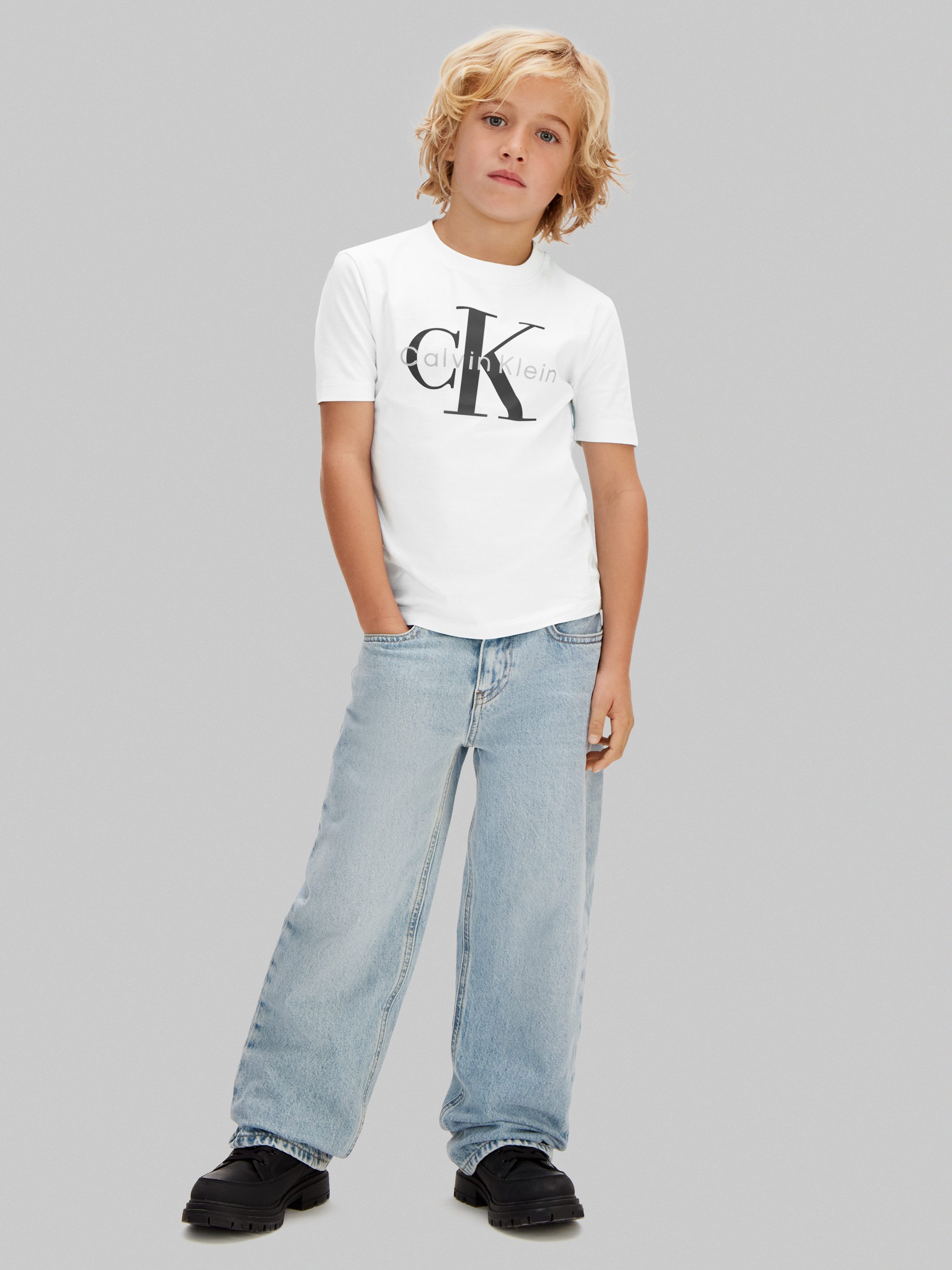 Calvin Klein Jeans T-Shirt MONO LOGO T-SHIRT Regular fit für Kinder, mit Logoschriftzug