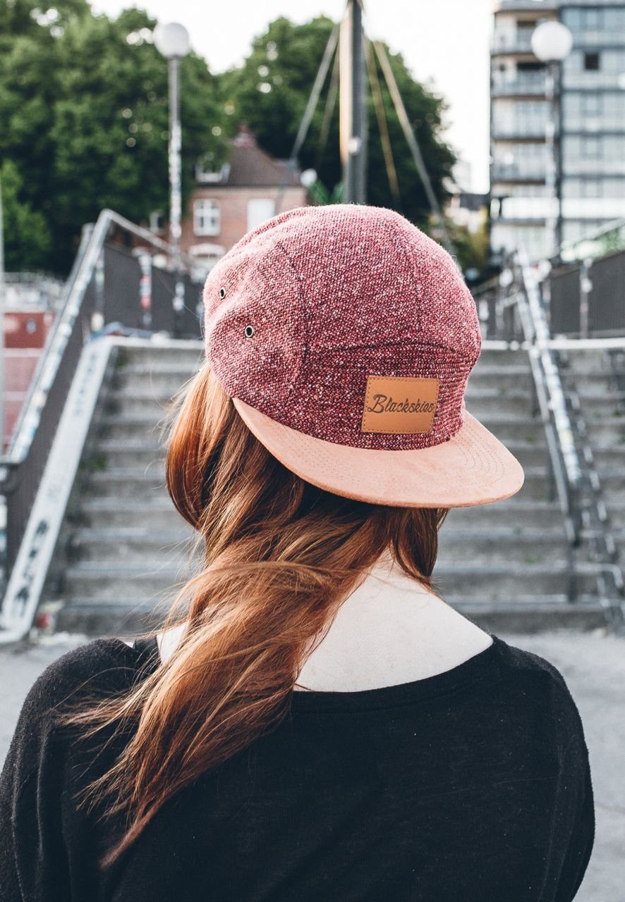 Blackskies Snapback Cap Obsidius 5-Panel Cap - Maroon-Braun