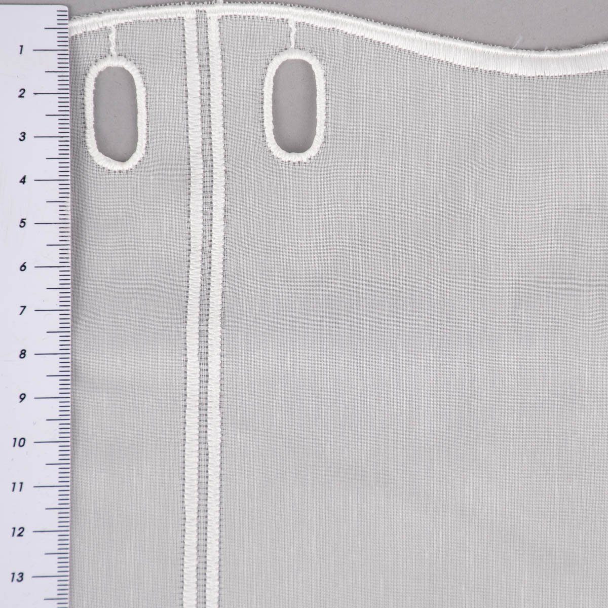 SCHÖNER LEBEN. Meterware Scheibengardine nähfrei Stickerei Blütenranken ecru 120cm, halbtransparent, Stickerei/Stickstoff, bestickt