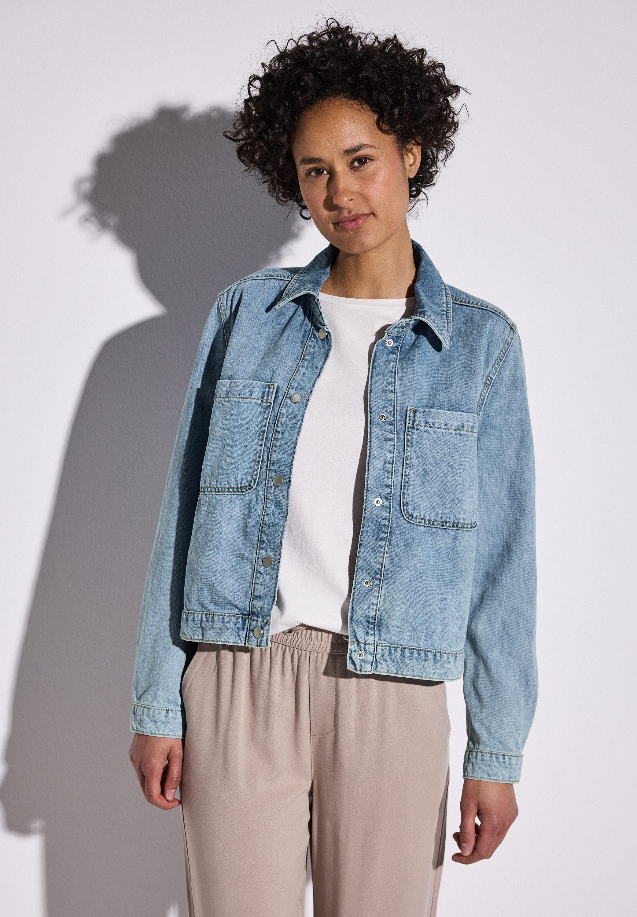 STREET ONE Jeansjacke mit Knopfleiste